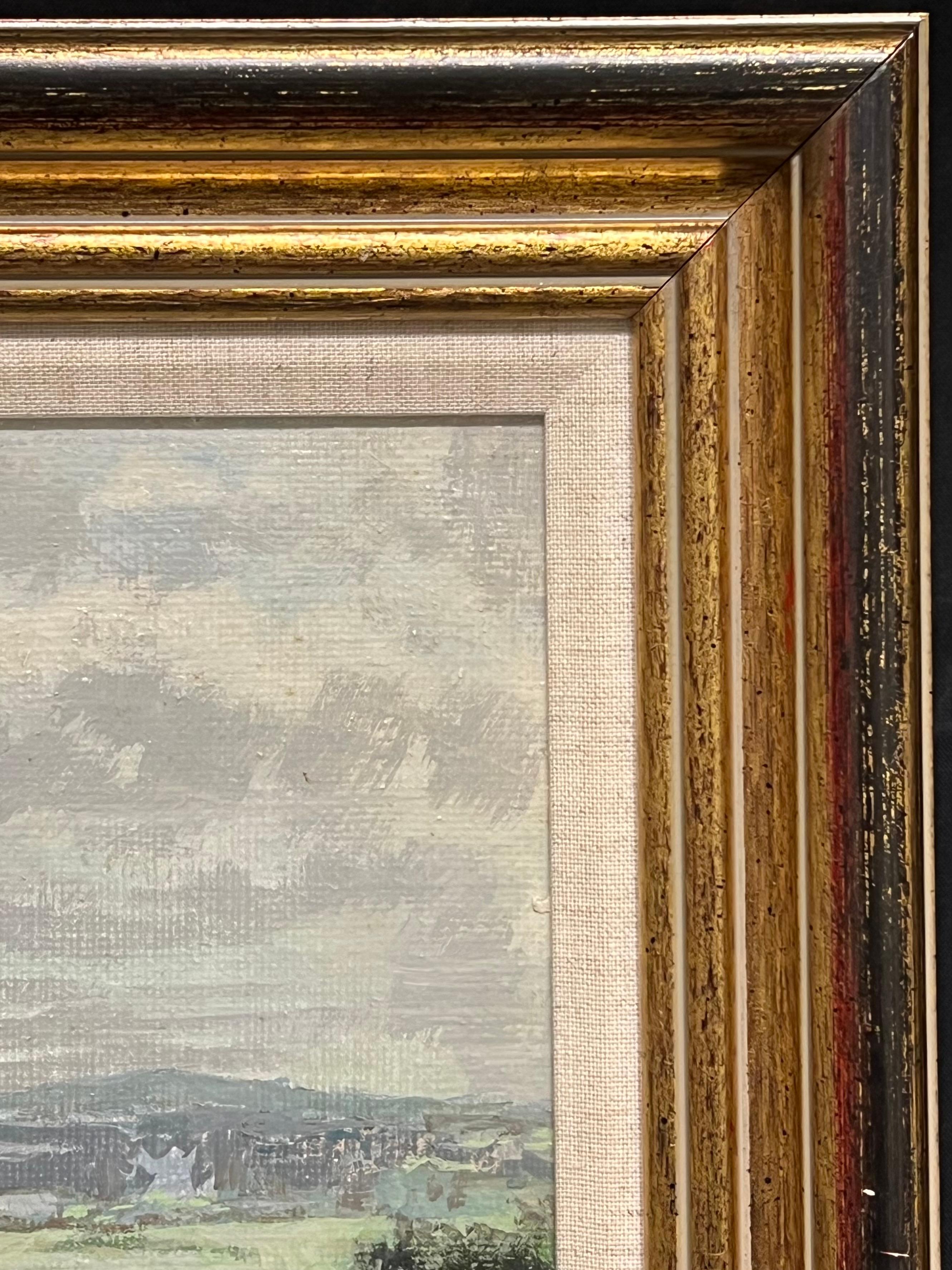 Campo de golf de St. Andrews Escocia Jugadores en el campo Pintura al óleo firmada en venta 3