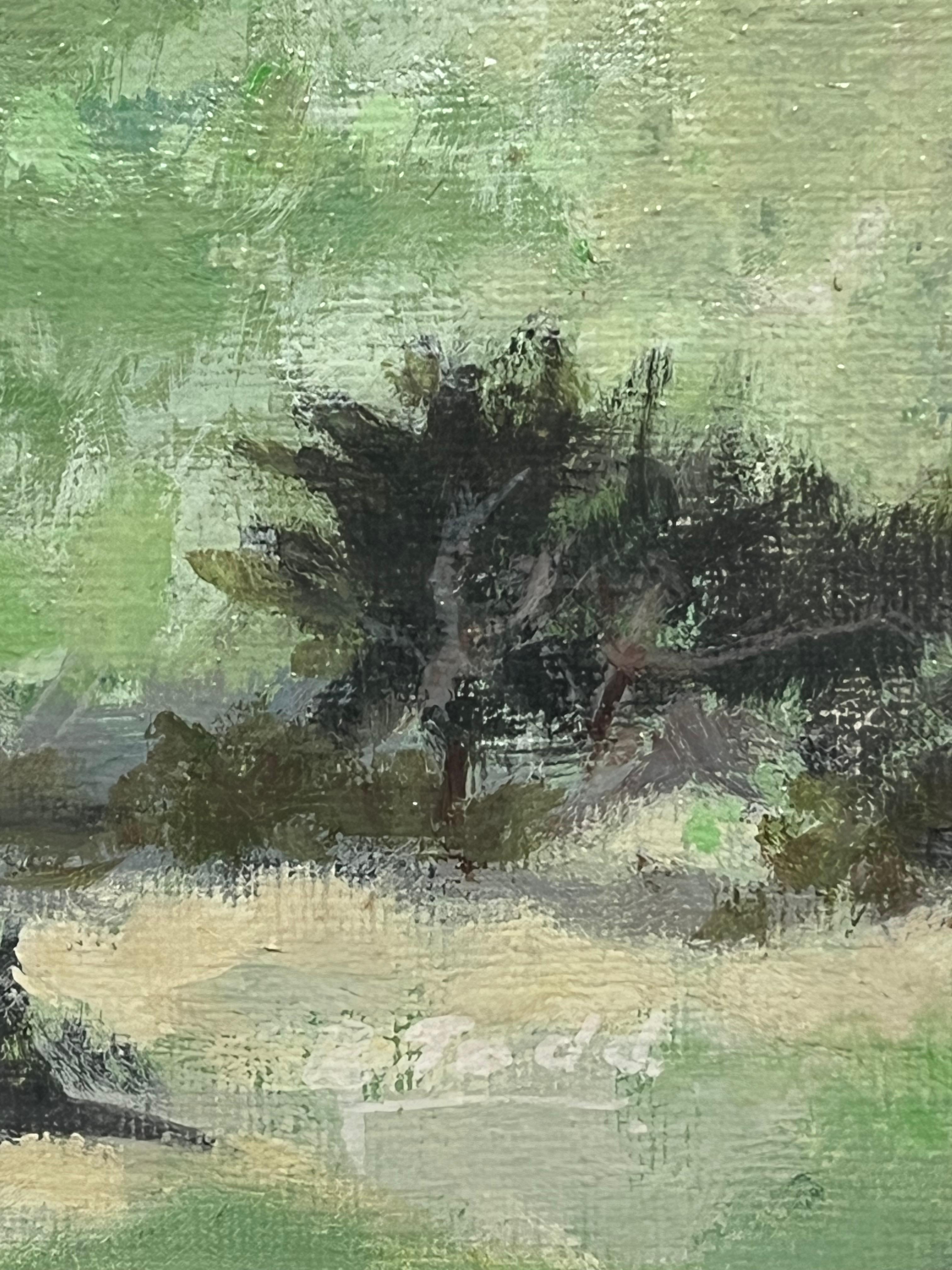 Campo de golf de St. Andrews Escocia Jugadores en el campo Pintura al óleo firmada en venta 4
