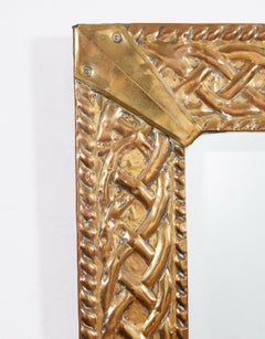Scottish Arts and Crafts Brass Mirror