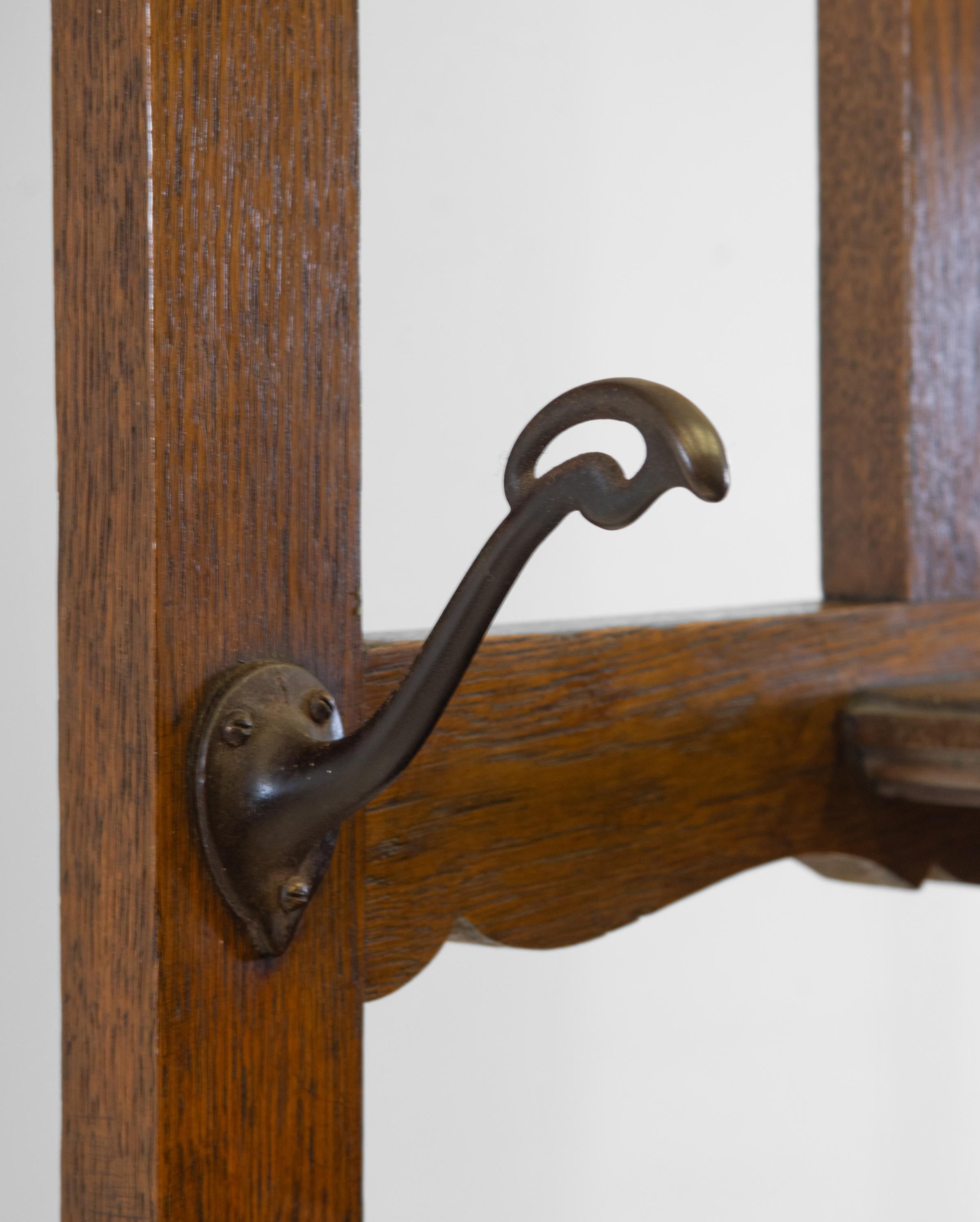 Scottish Arts Crafts Oak Hall Stick Hat Coat Stand 1890 1