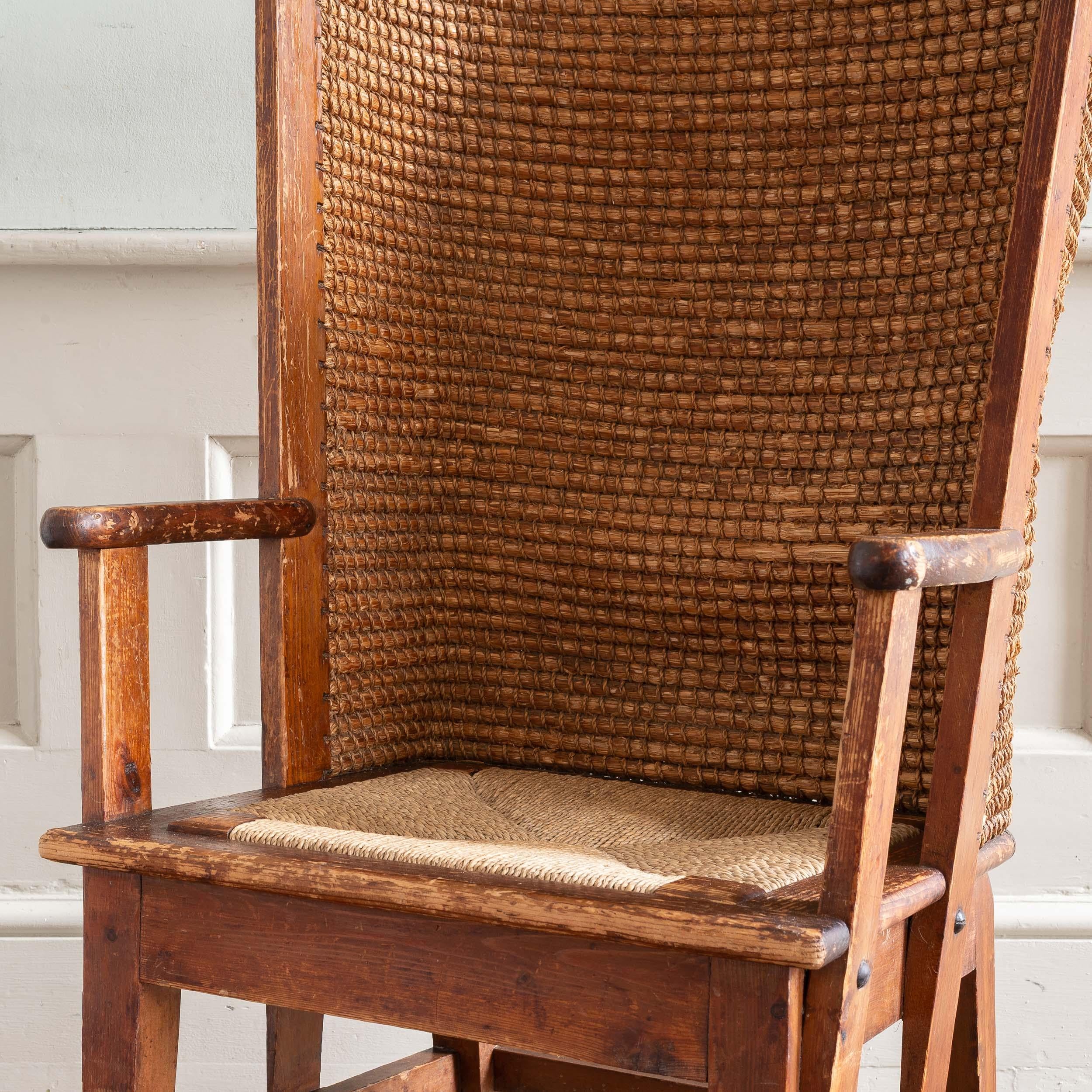 Schottischer Kunsthandwerksstuhl 'Stronza' Orkney Chair, für Liberty's of London (Arts and Crafts) im Angebot