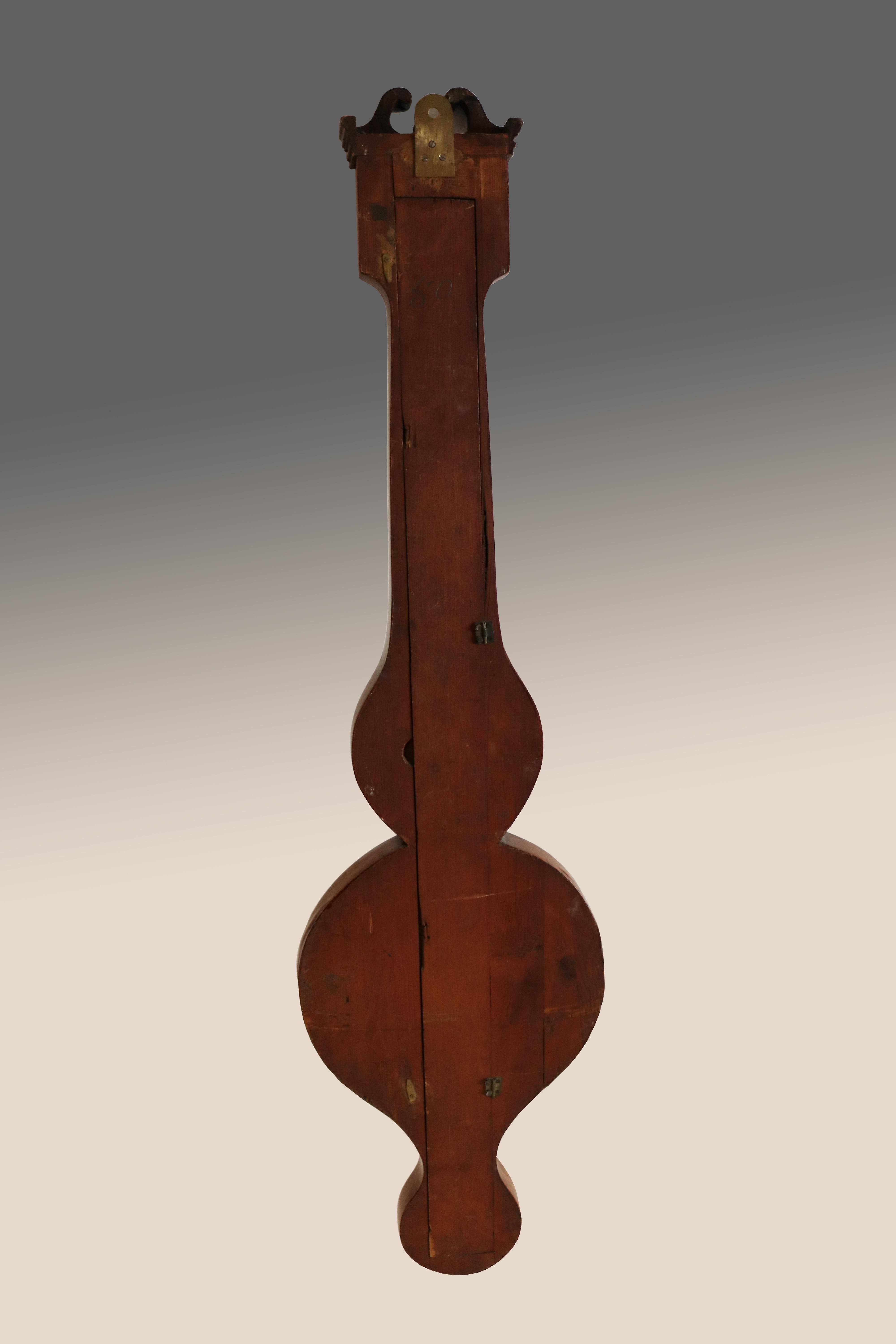 Scottish Banjo Wheel Barometer of circa 1810 in Mahogany For Sale 5