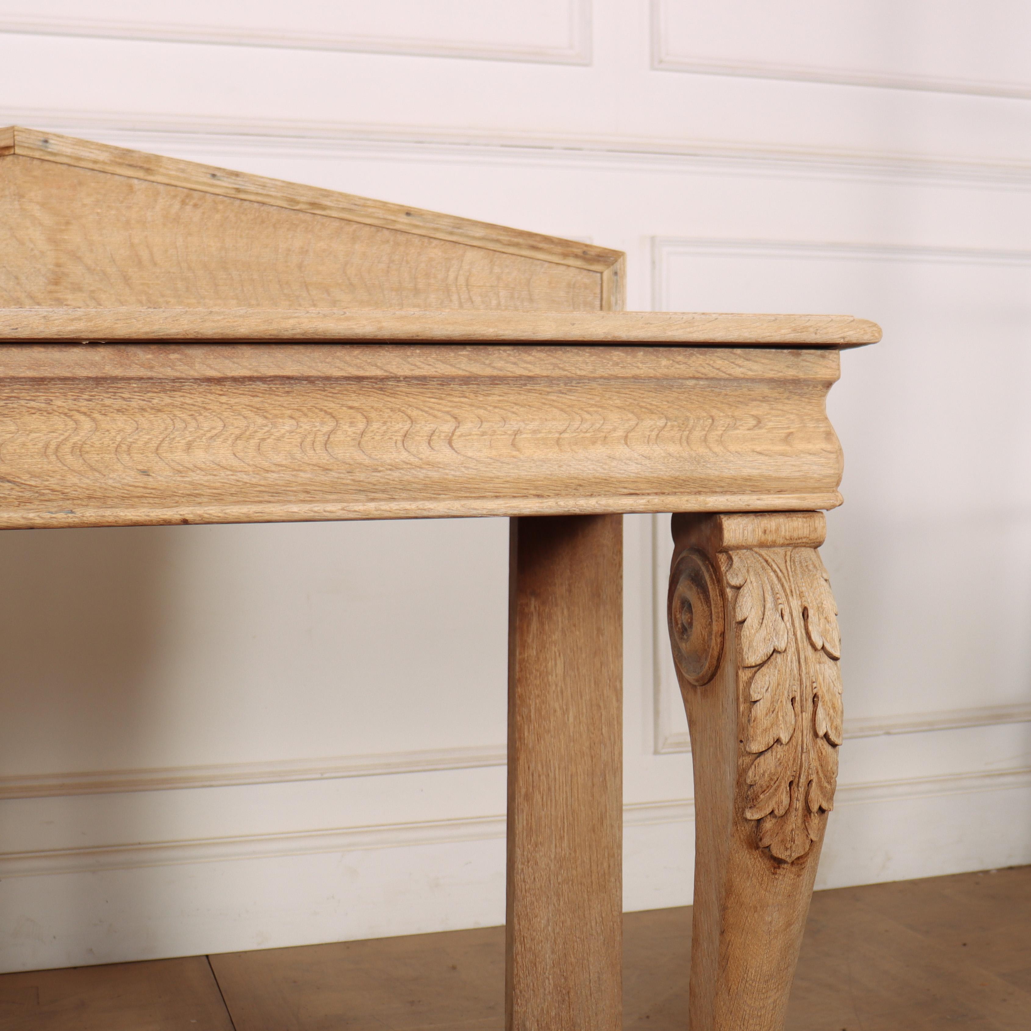 19th Century Scottish Bleached Oak Console For Sale