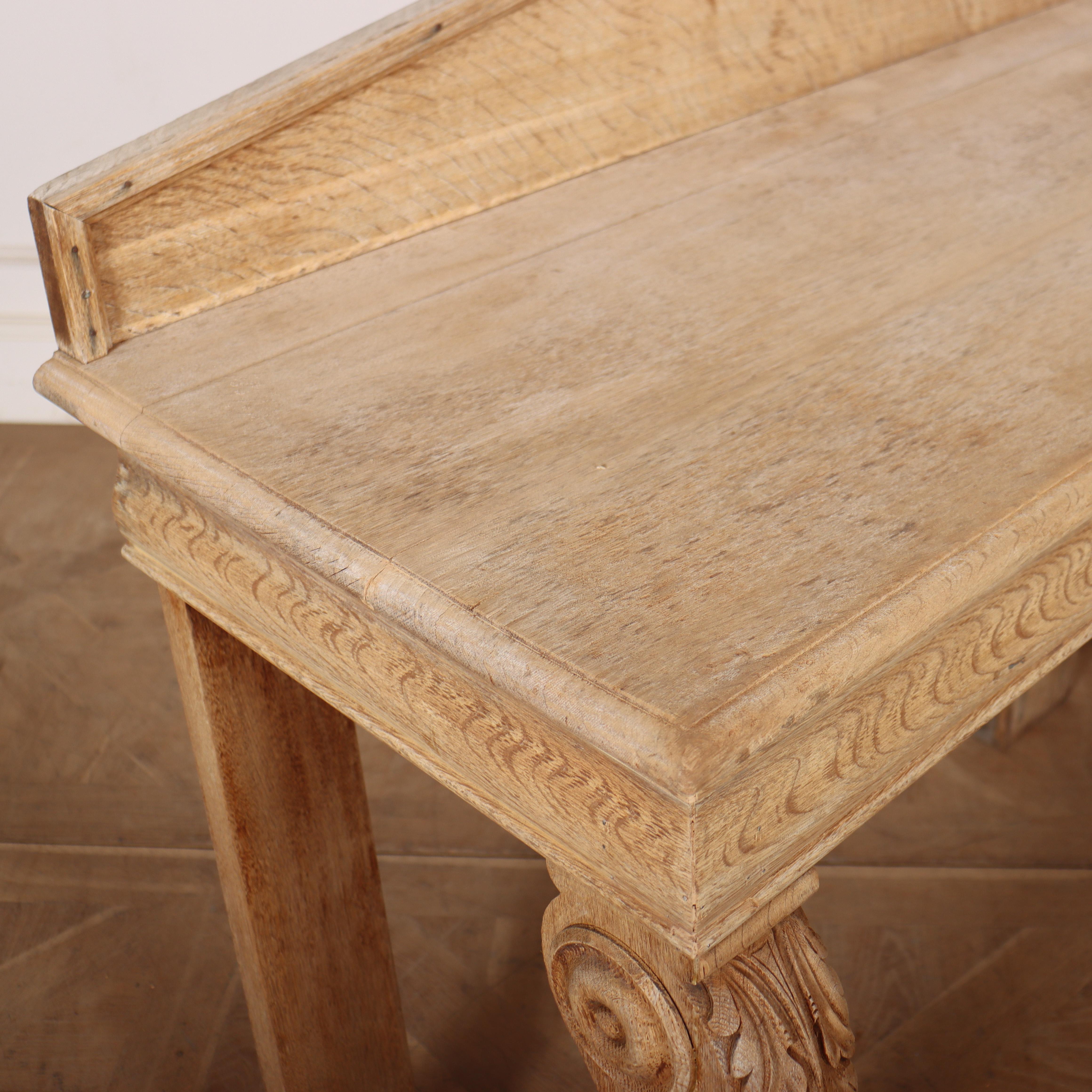 Scottish Bleached Oak Console For Sale 3