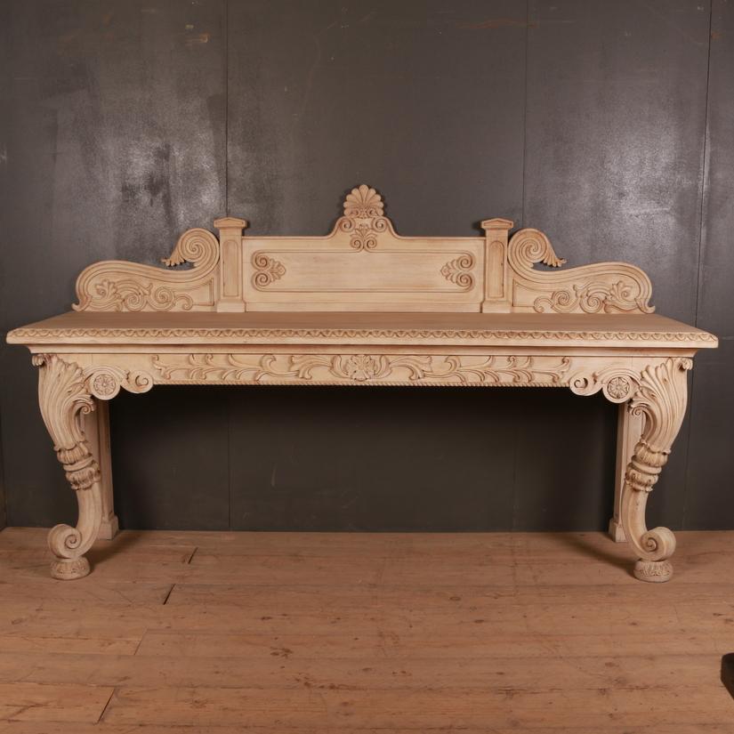 Scottish Bleached Oak Console Table In Good Condition For Sale In Leamington Spa, Warwickshire