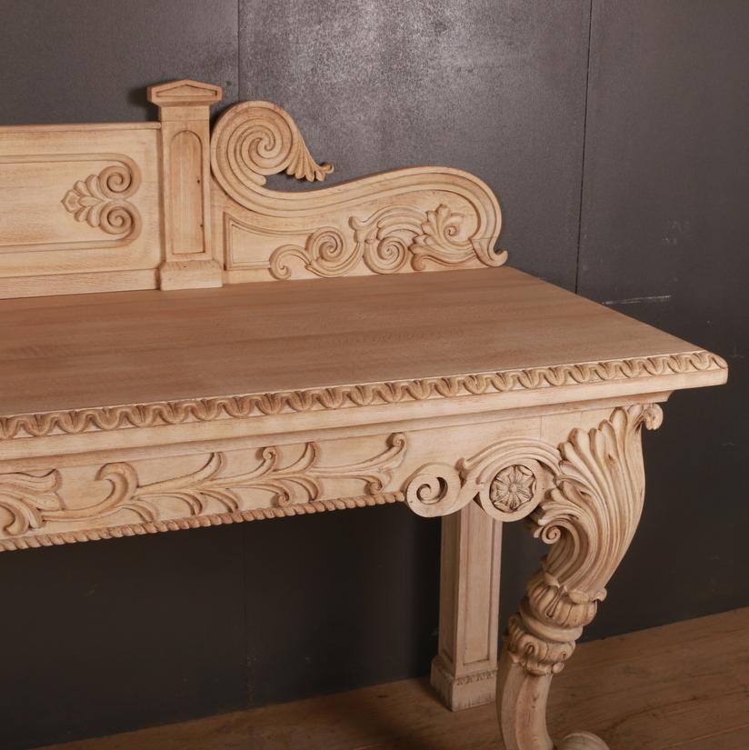 XIXe siècle Table console écossaise en chêne blanchi en vente