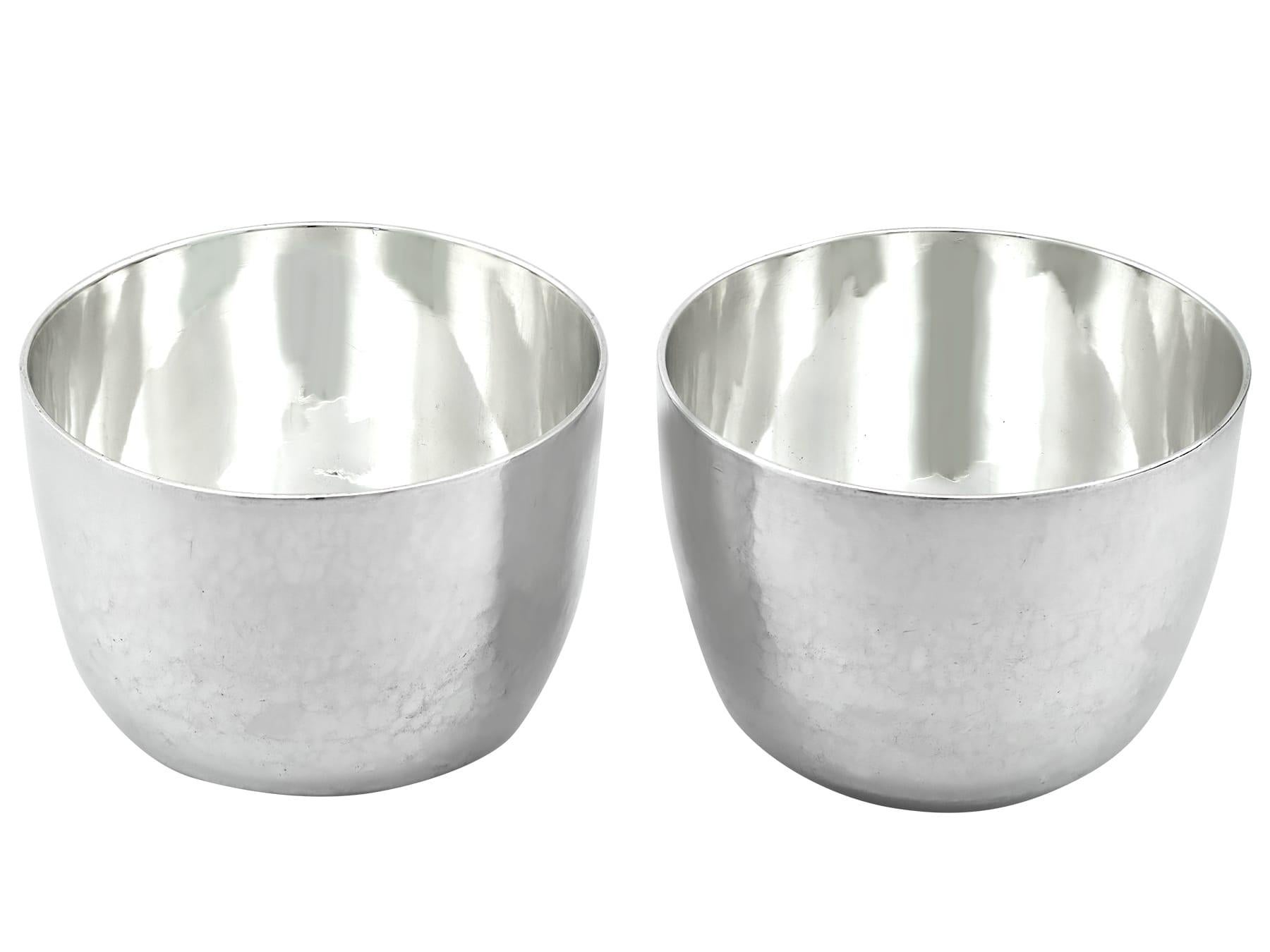 An exceptional, fine and impressive pair of contemporary Scottish Britannia standard silver tumbler cups by Peter Maurice Castle-Smith; an addition to our ornamental silverware collection

These exceptional contemporary Britannia* silver tumbler