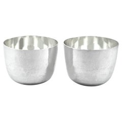 Scottish Britannia Silver Tumbler Cups