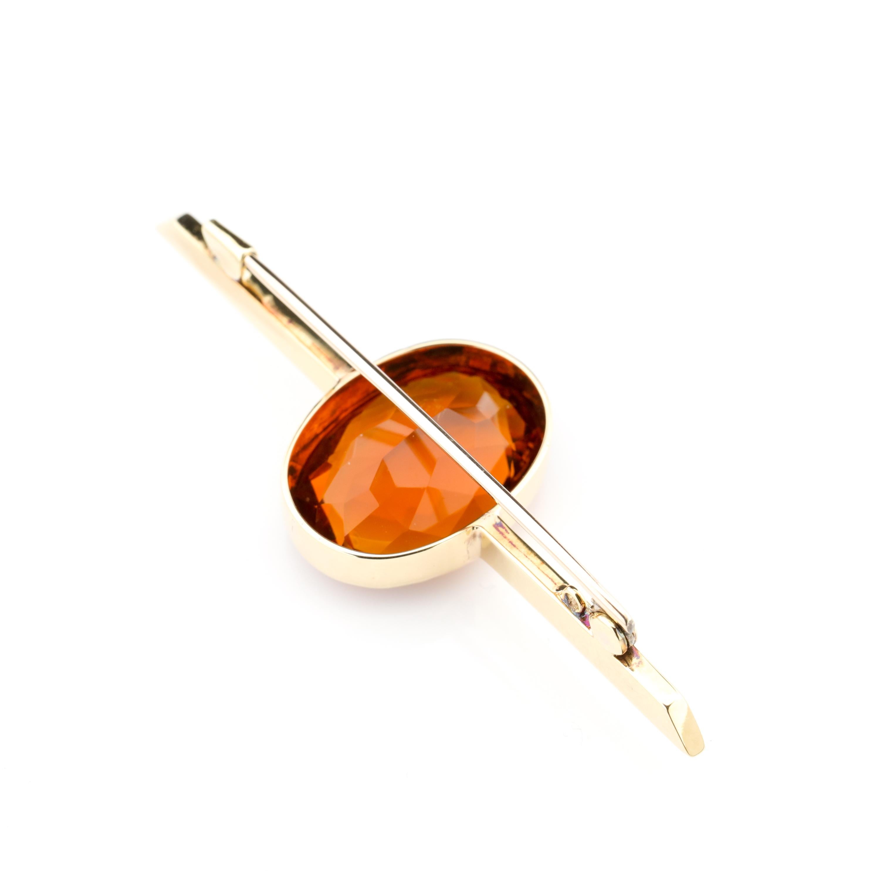 Scottish Cairngorm Citrine Brooch 1