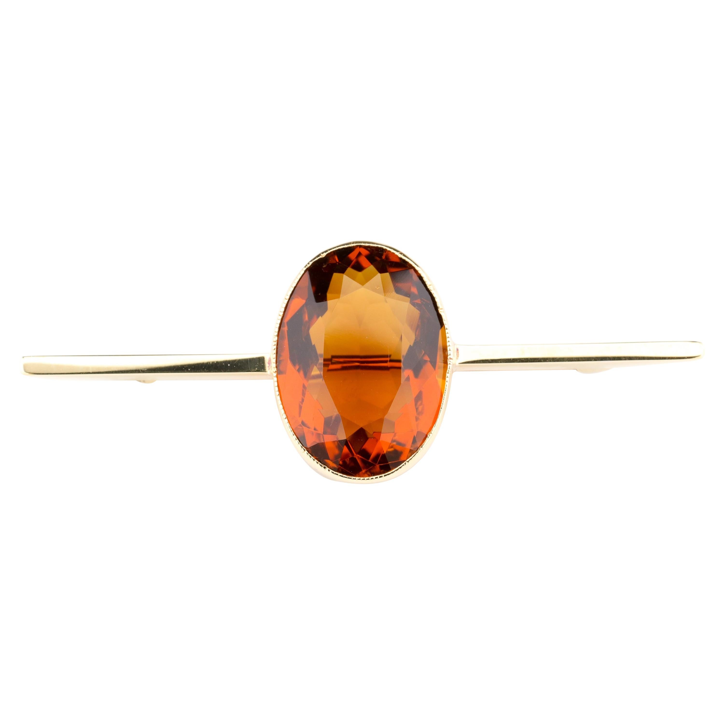 Scottish Cairngorm Citrine Brooch