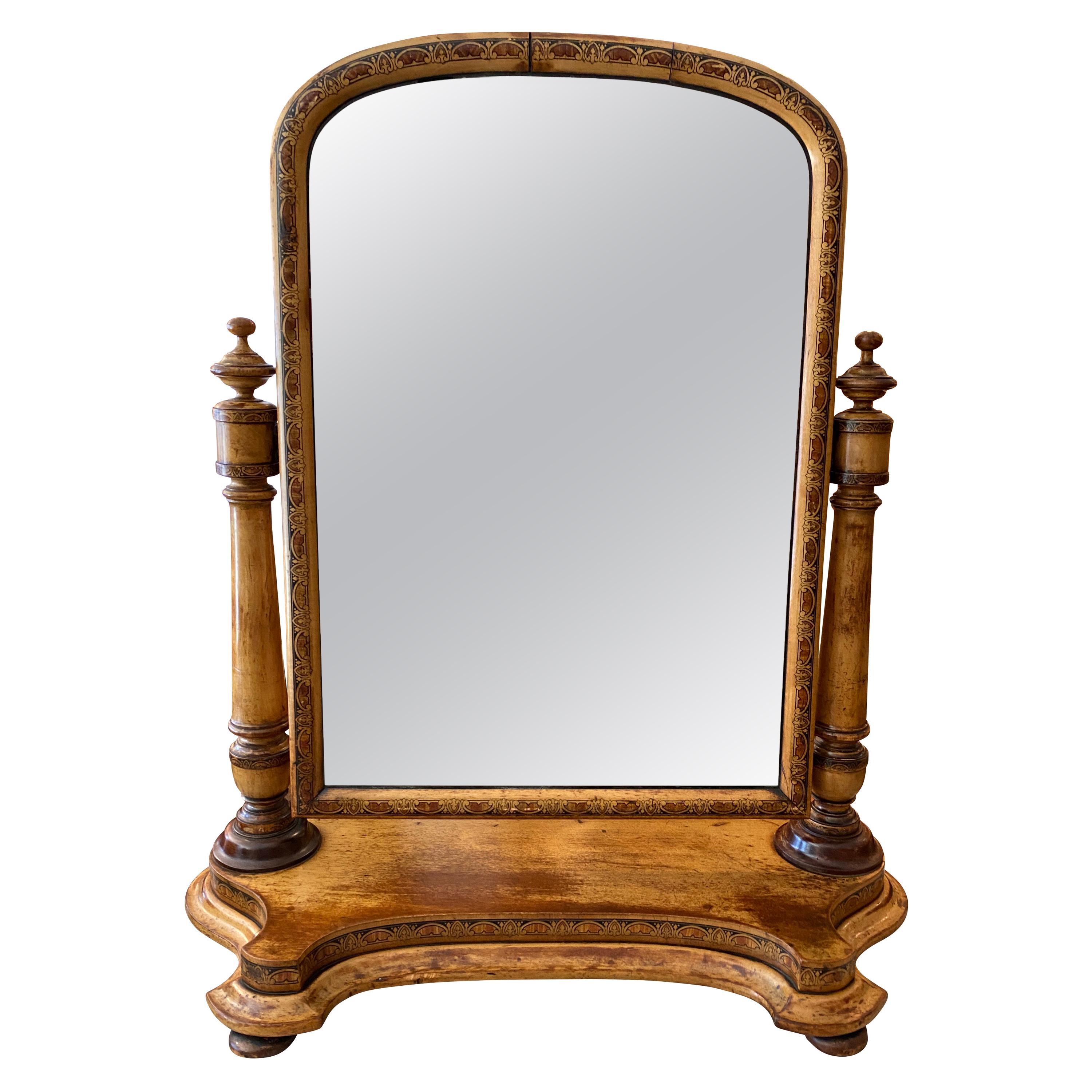 Scottish Cheval Table Dressing Mirror For Sale