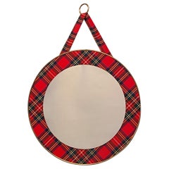 Retro Scottish Clan Tartan Frame Wall Mirror, Germany, 1960s