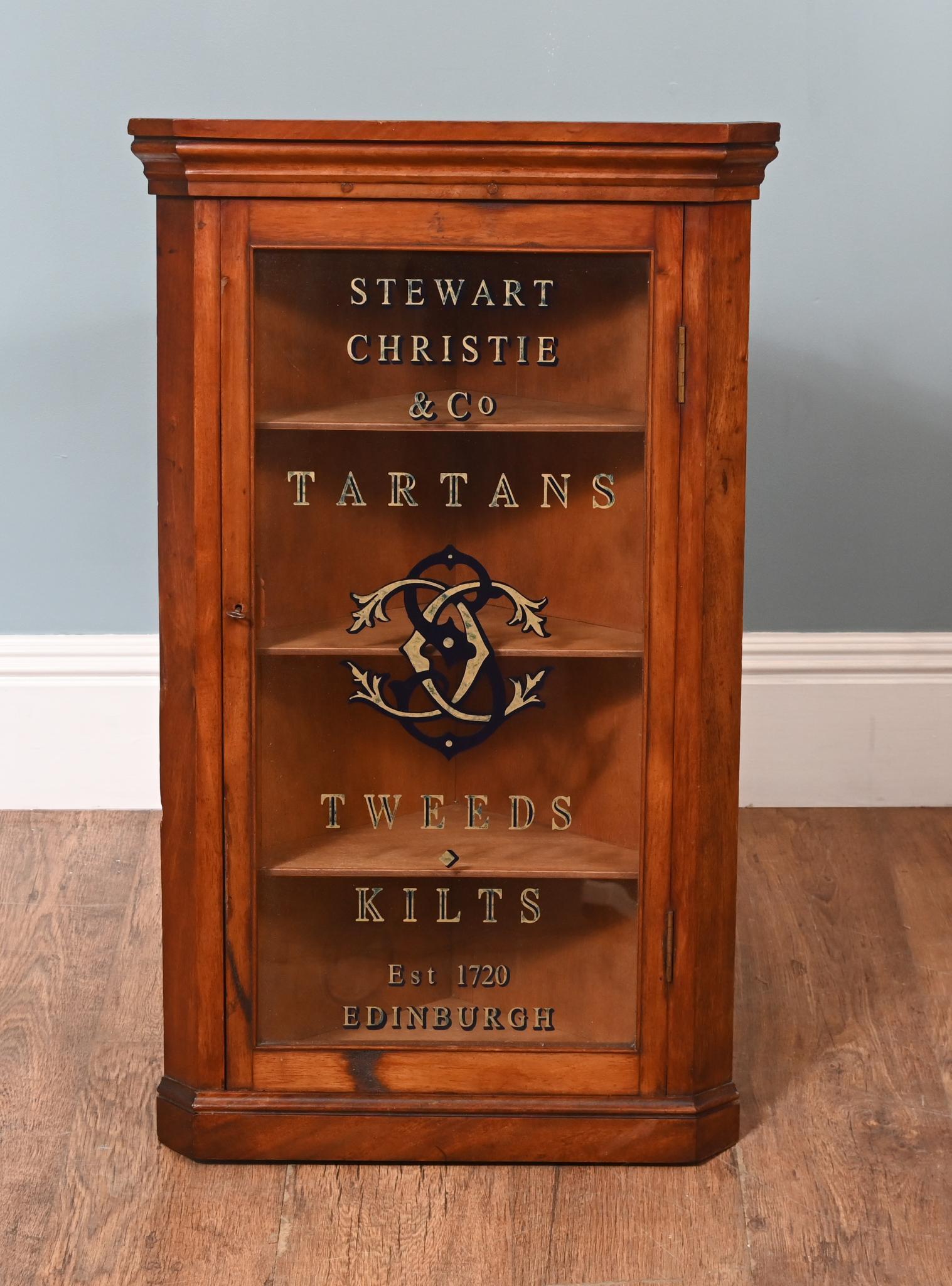 Scottish Corner Cabinet Reclaimed Antique Stewart Christie Edinburgh Kilt Shop 2
