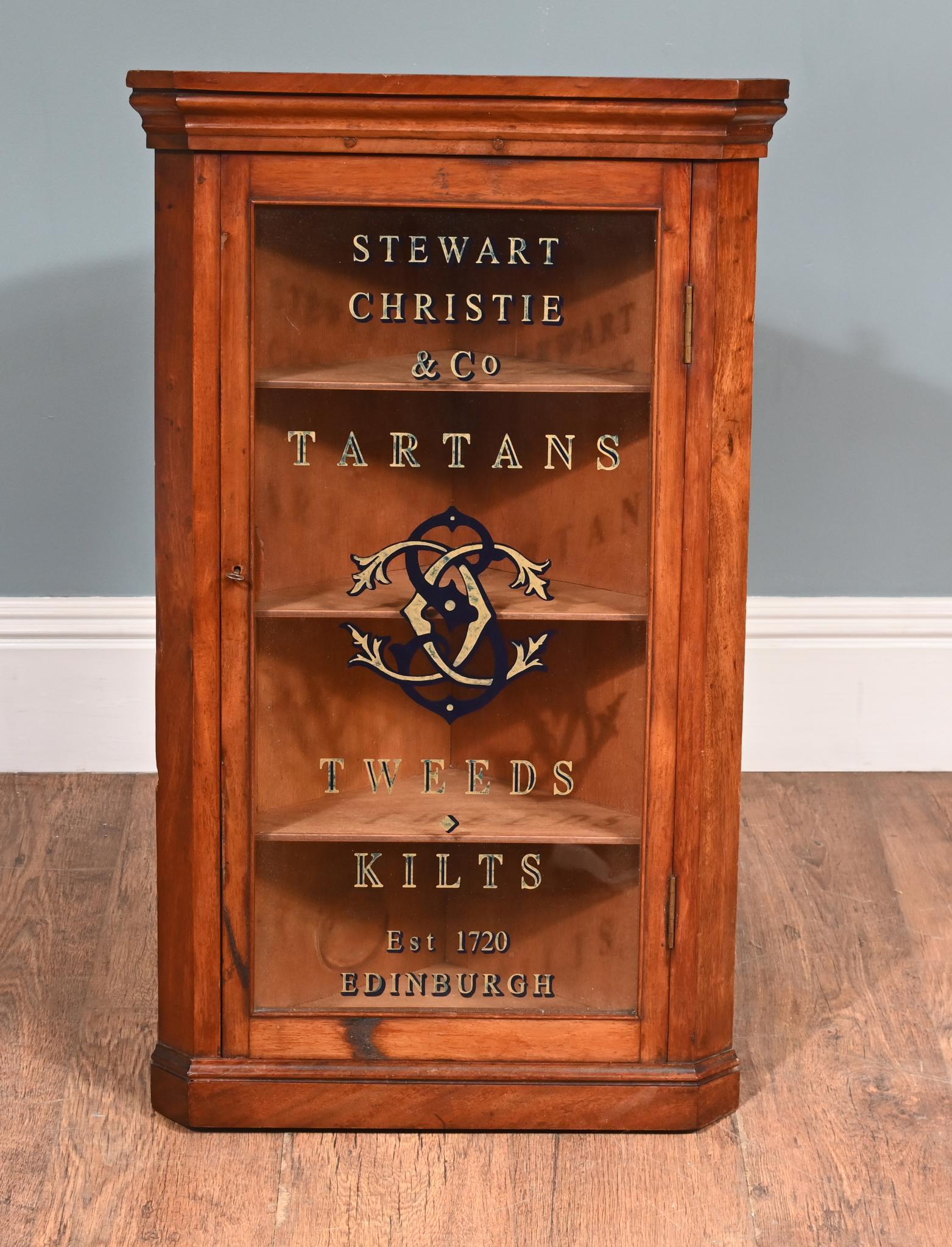 Scottish Corner Cabinet Reclaimed Antique Stewart Christie Edinburgh Kilt Shop 3