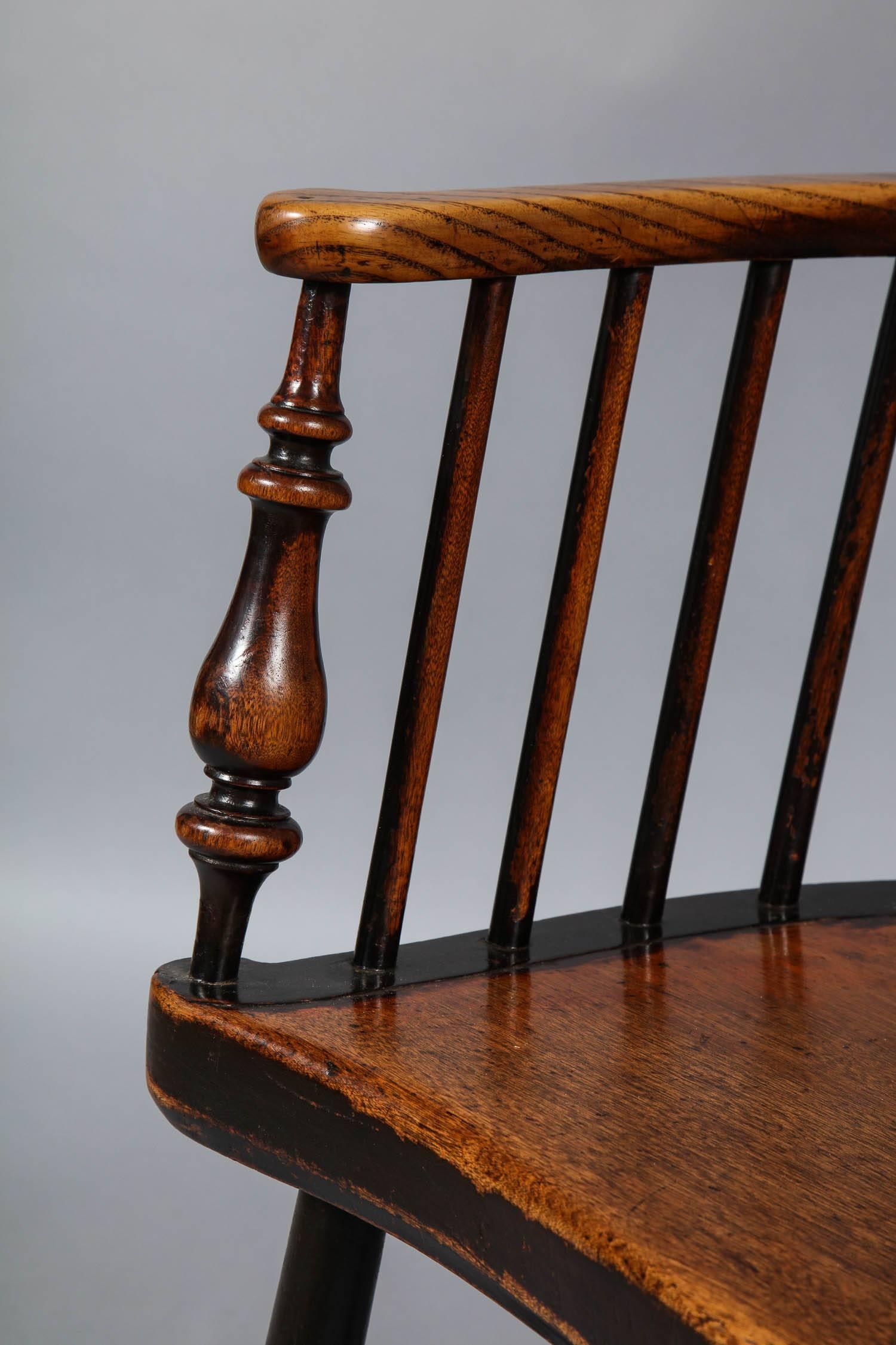 Country Scottish Darvel Comb Back Windsor Armchair by Hugh Shields