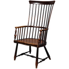 Antique Scottish Darvel Comb Back Windsor Armchair by Hugh Shields