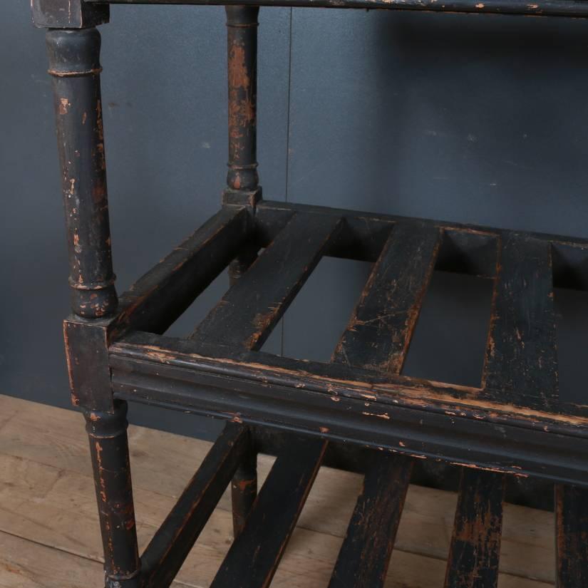 Early 19th century original painted Scottish deed rack, 1820

Dimensions
49 inches (124 cms) wide
19 inches (48 cms) deep
63.5 inches (161 cms) high.

                                                