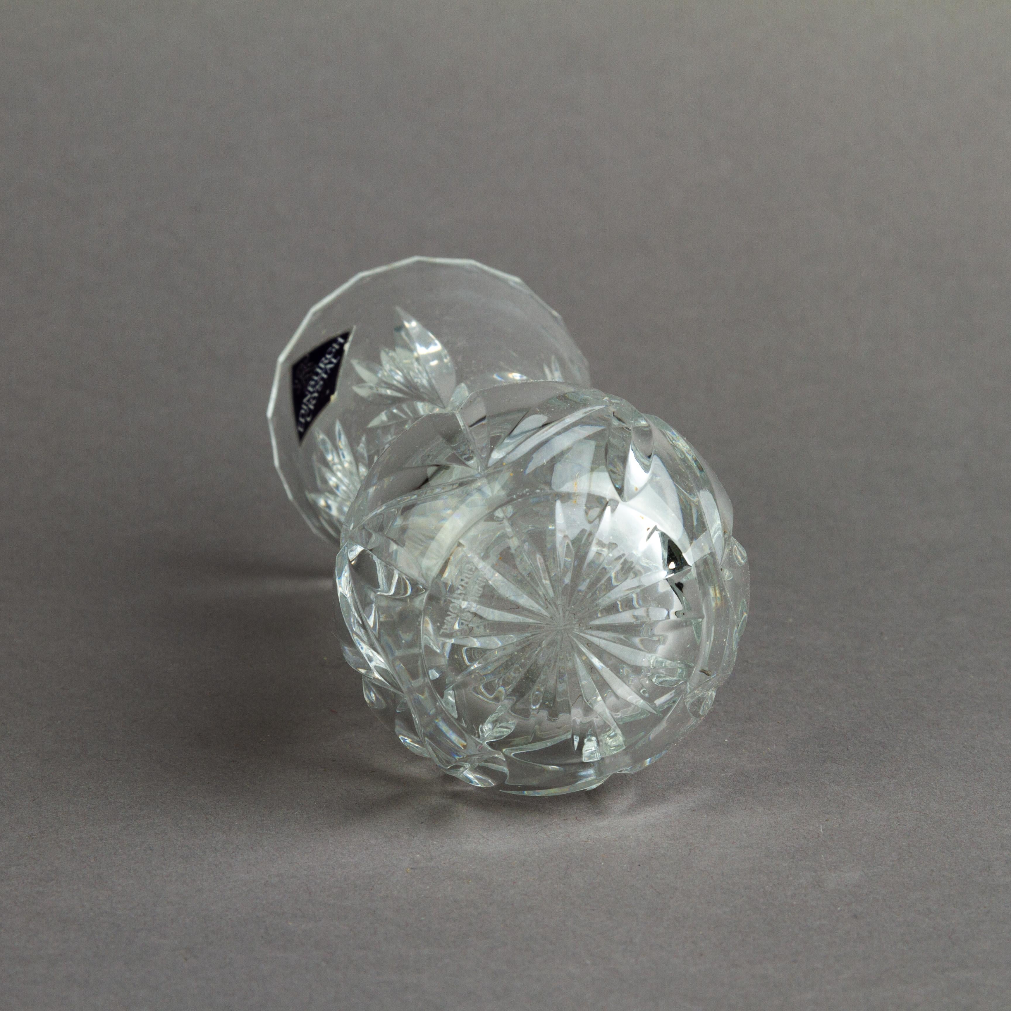 20th Century Scottish Edinburgh Cut Crystal Glass Vase For Sale