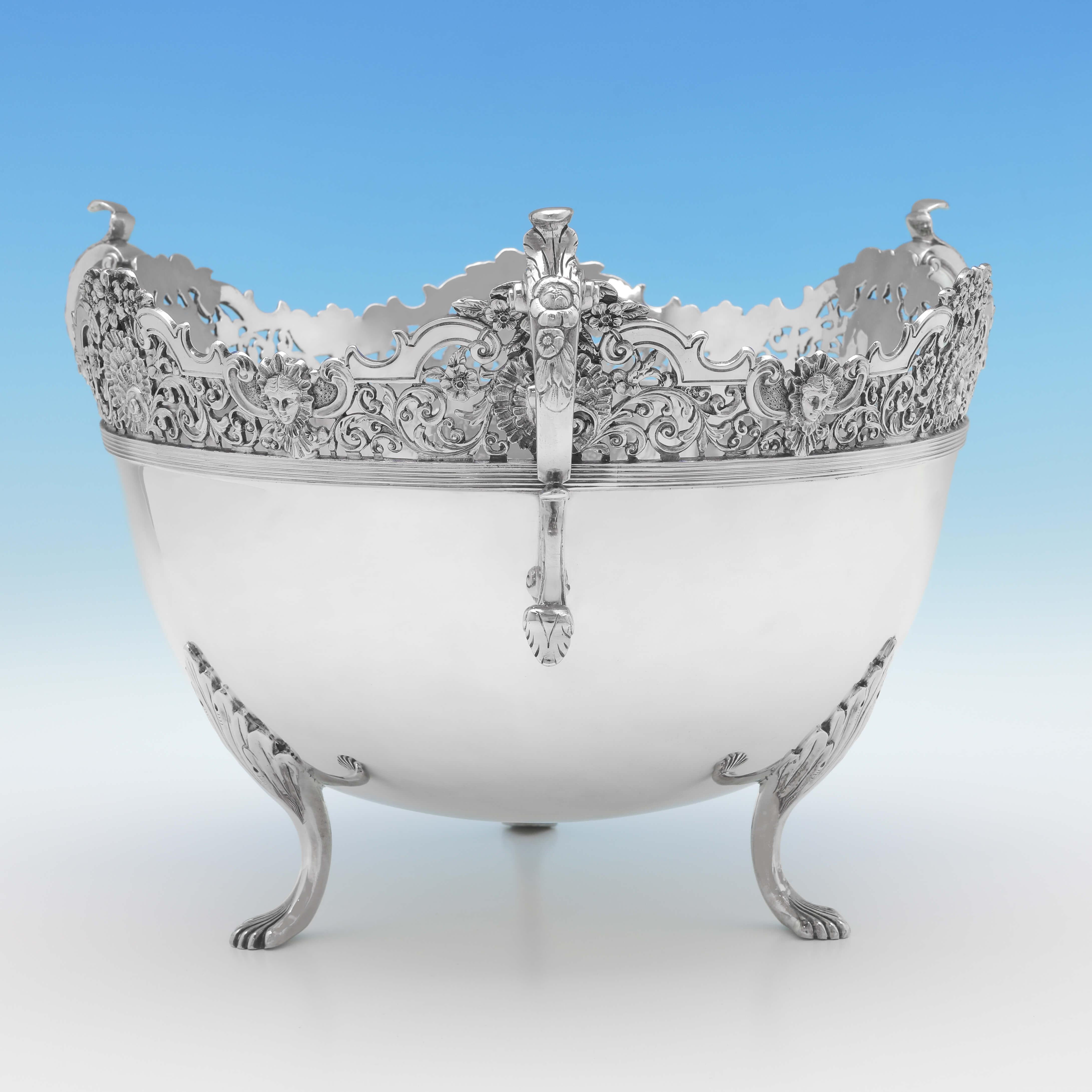Cuenco escocés eduardiano antiguo de plata de ley de James Weir Glasgow, 1907 Eduardiano en venta