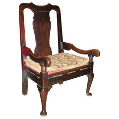 Used Scottish Fireside Lambing Chair, circa 1760