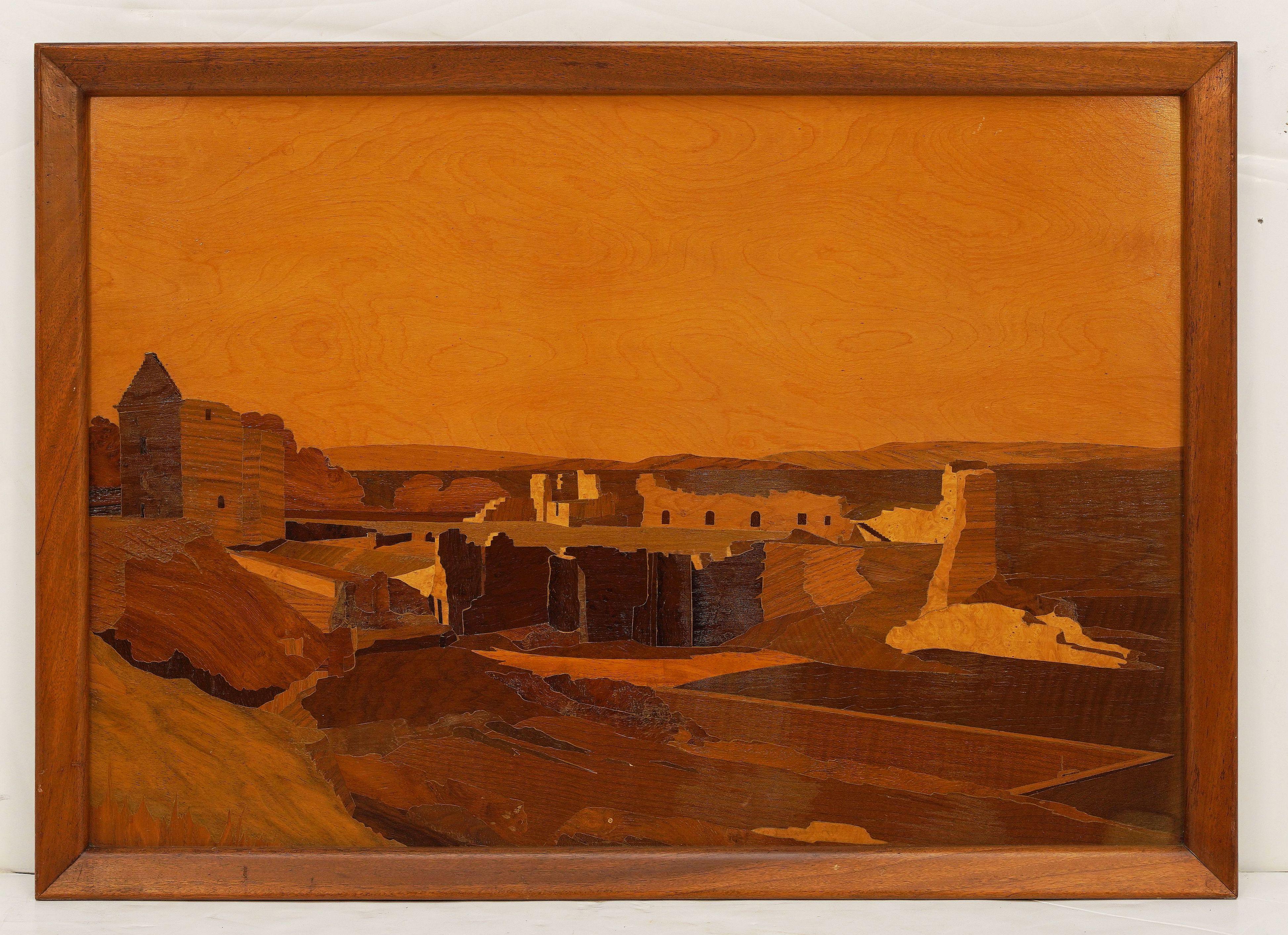 Scottish Framed Landscape Marquetry Panel by A.H. McIntosh & Co. Ltd. 6