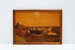 Scottish Framed Landscape Marquetry Panel by A.H. McIntosh & Co. Ltd.