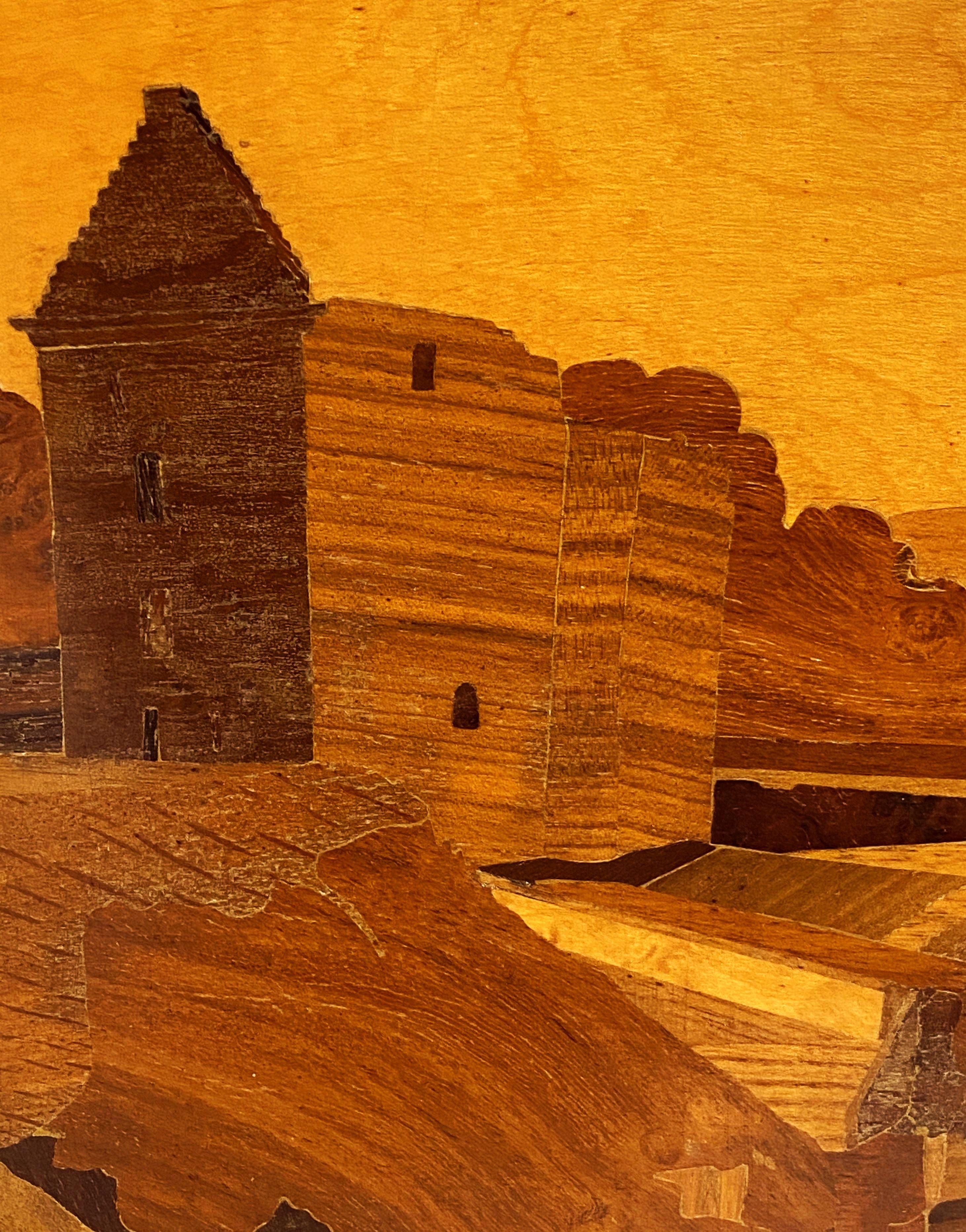 Scottish Framed Landscape Marquetry Panel by A.H. McIntosh & Co. Ltd. 3