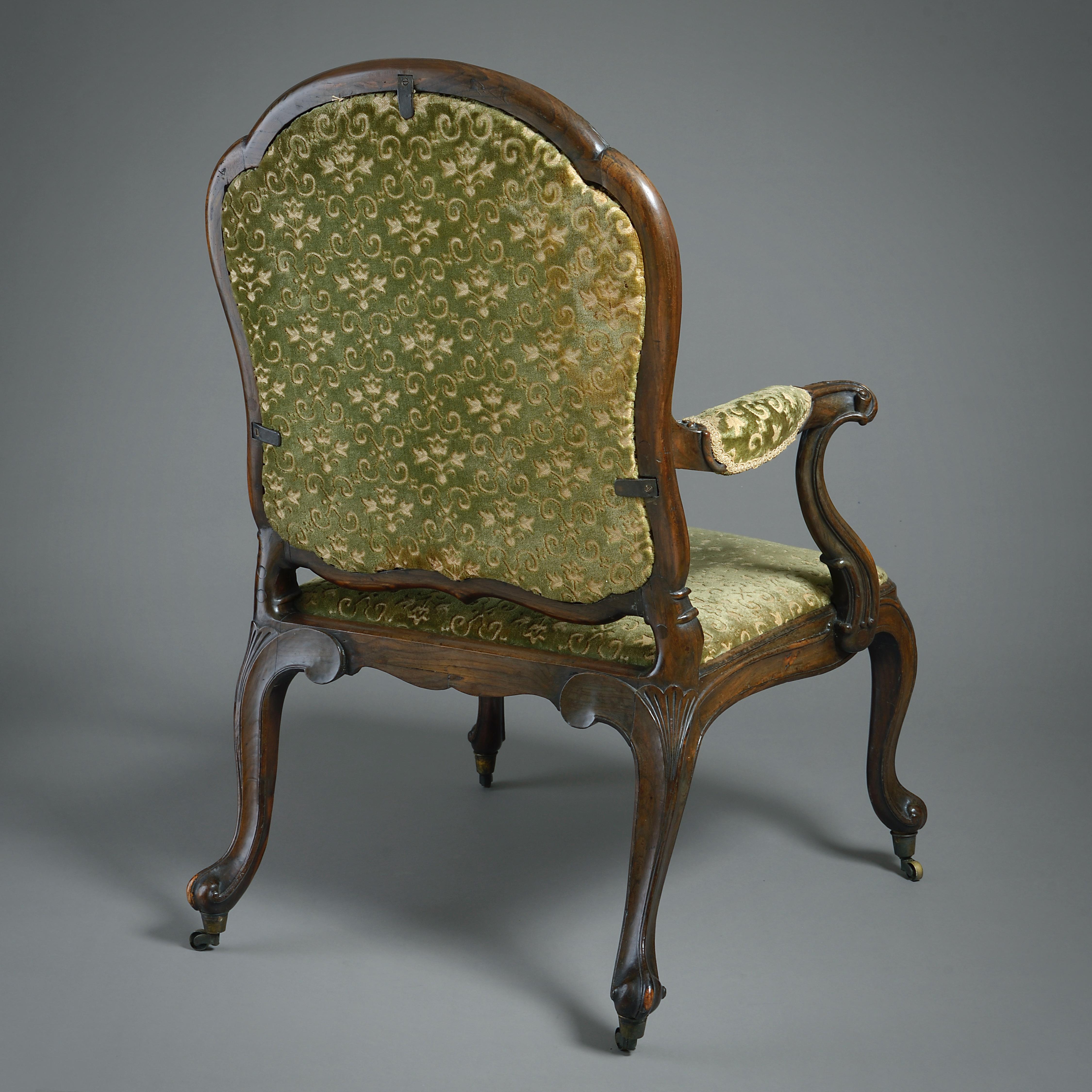 Hardwood Scottish George II Laburnum Library Chair For Sale