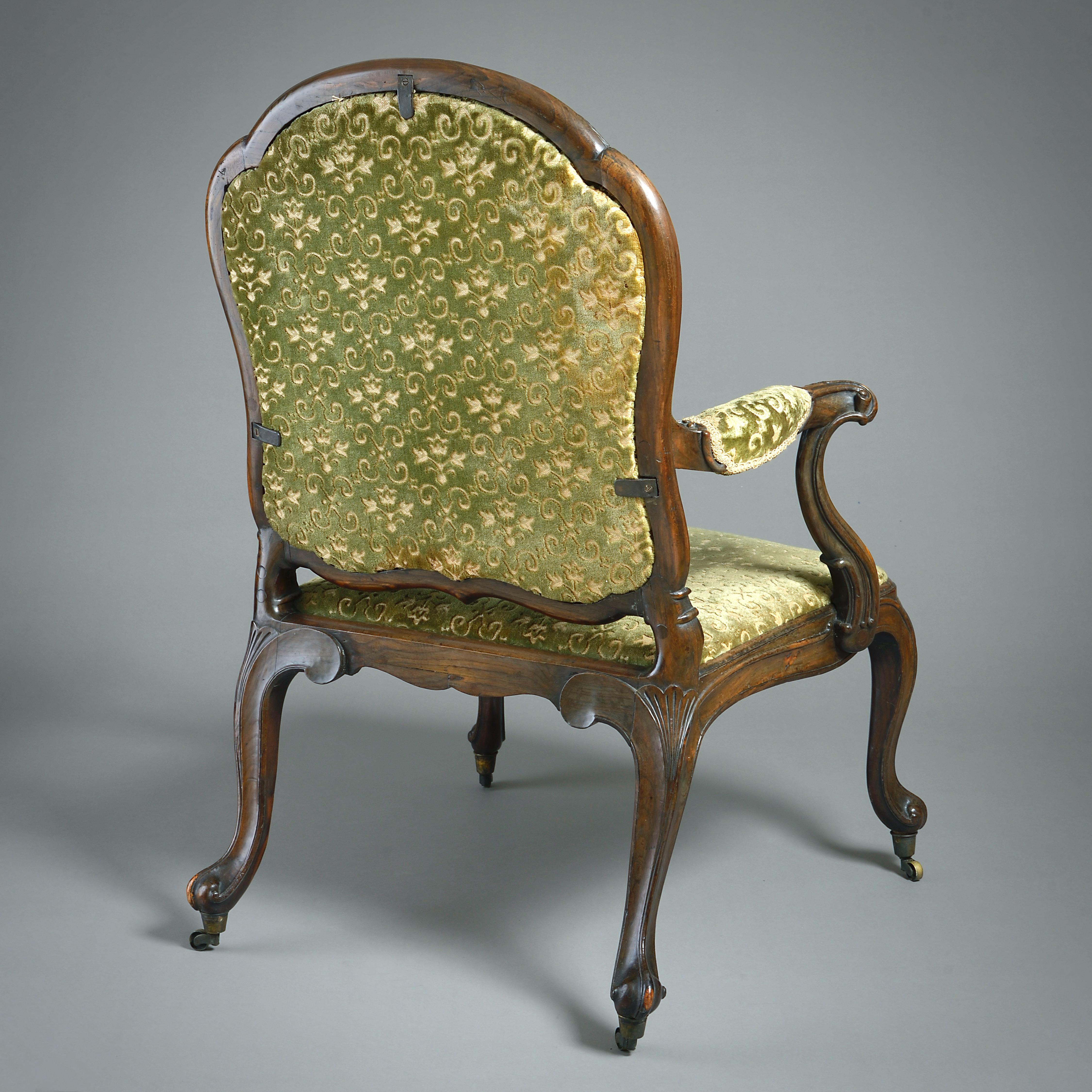 Hardwood Scottish George II Laburnum Library Chair