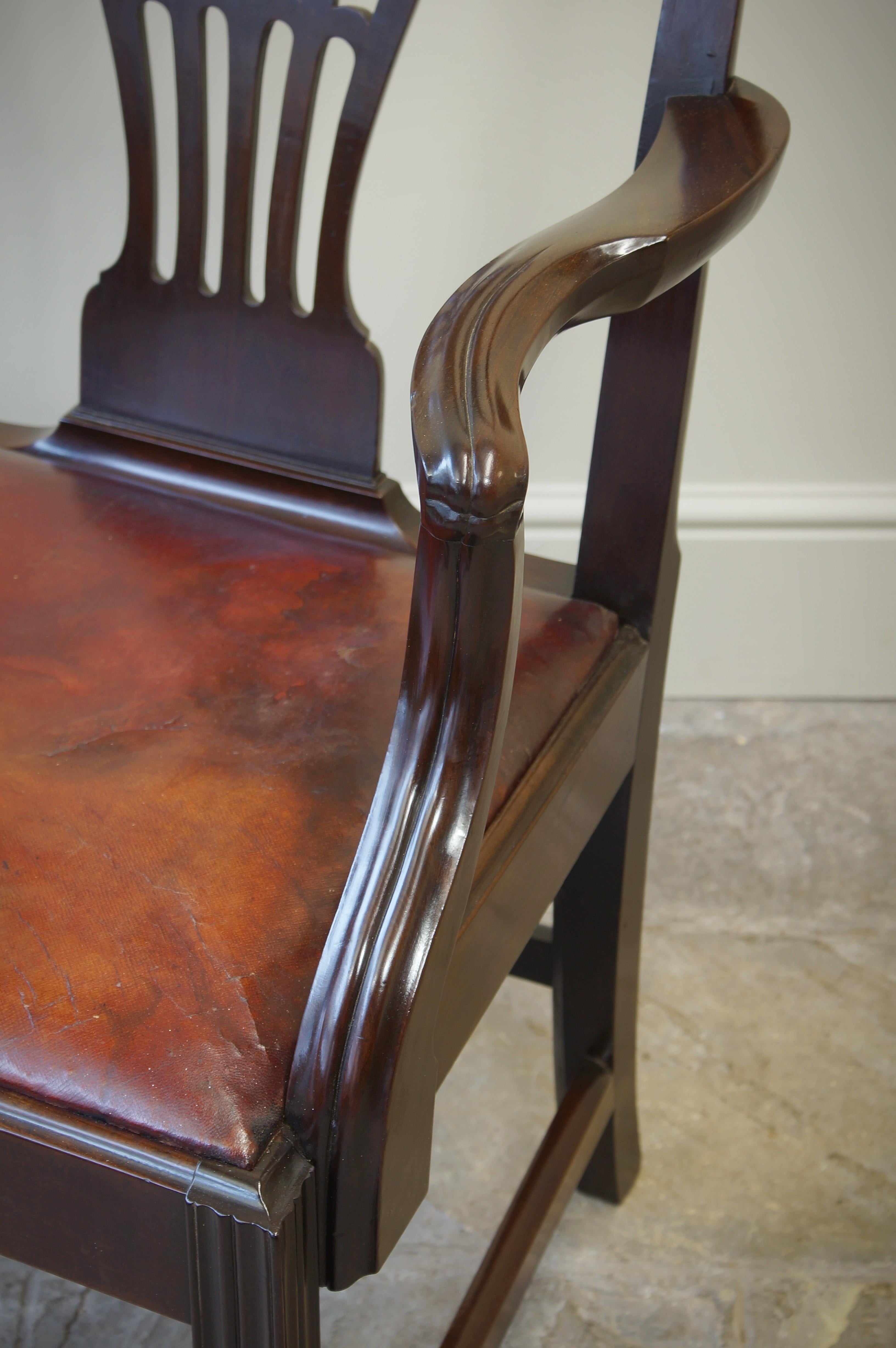 Schottische George III.-Laburnum  Carver-Sessel mit großzügigen Proportionen. im Zustand „Gut“ im Angebot in Skipton, GB