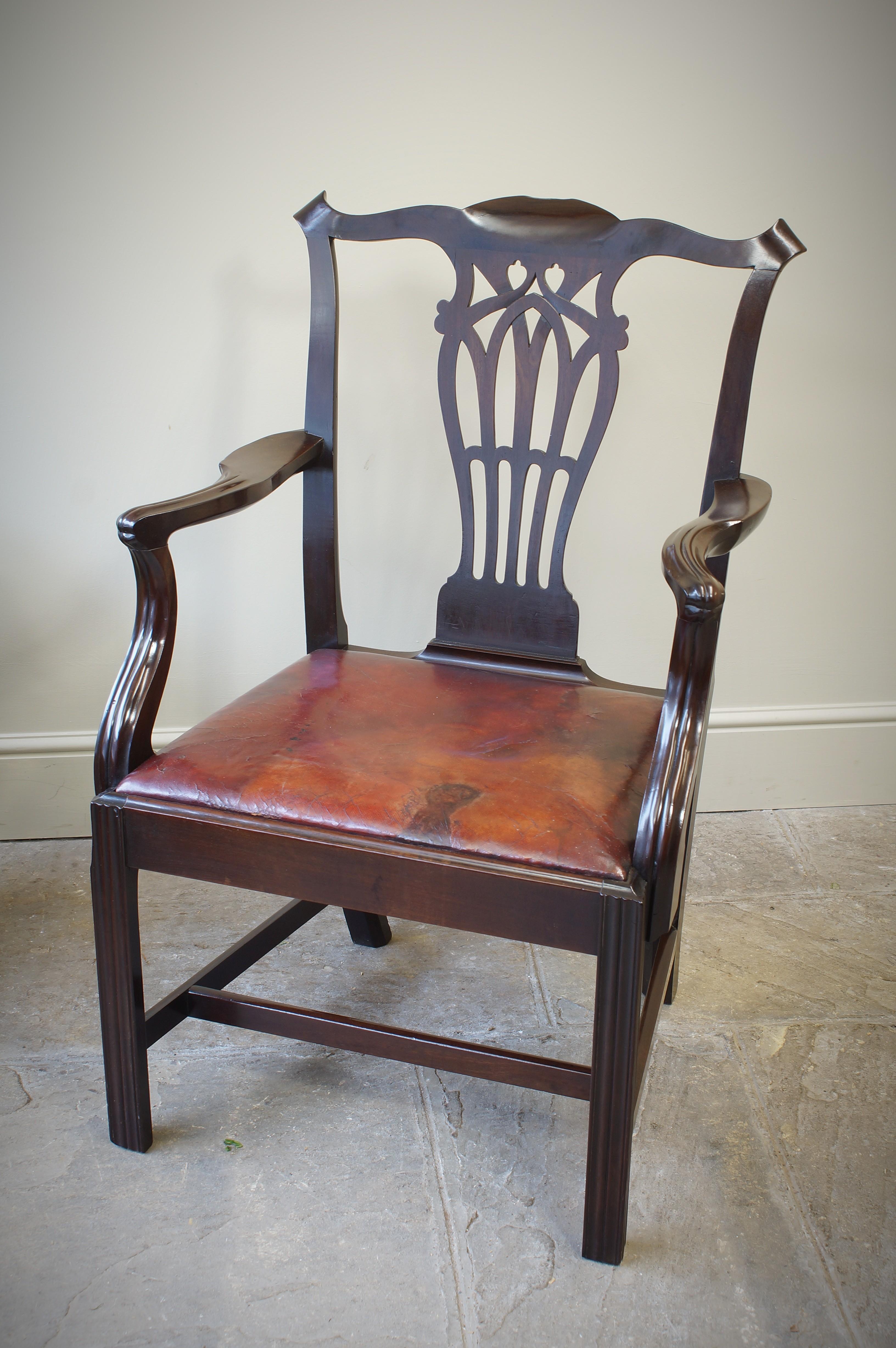 Schottische George III.-Laburnum  Carver-Sessel mit großzügigen Proportionen. (18. Jahrhundert) im Angebot