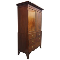 Scottish George III Mahogany Linen Press