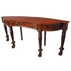 Scottish George IV Curved Mahogany Serving Table