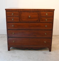 Scottish Georgian Chest Drawers Mahogany 1820 Sheraton