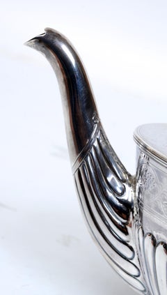 Schottische georgianische Sterling-Teekanne von Alexander Gardner & Co., Edinburgh um 1800
