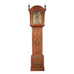 Schottische Standuhr mit Mondphasenanzeige, aus bemaltem Satinholz, 1830