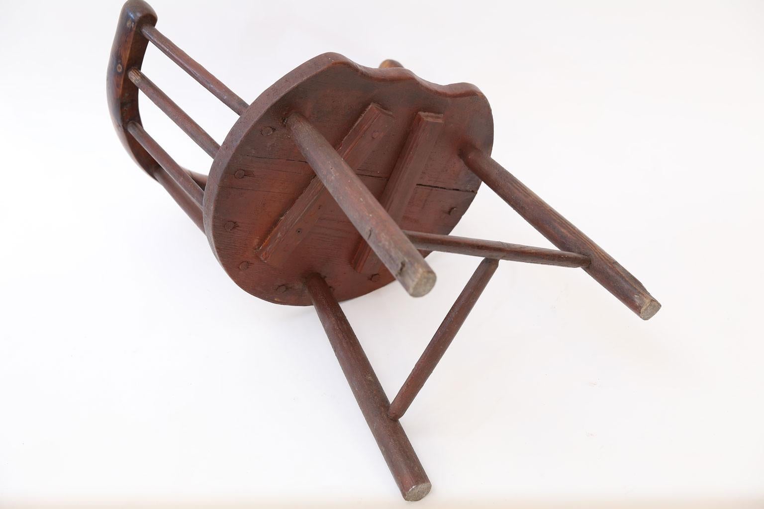 XIXe siècle Chaise écossaise à dossier en fer à cheval en vente