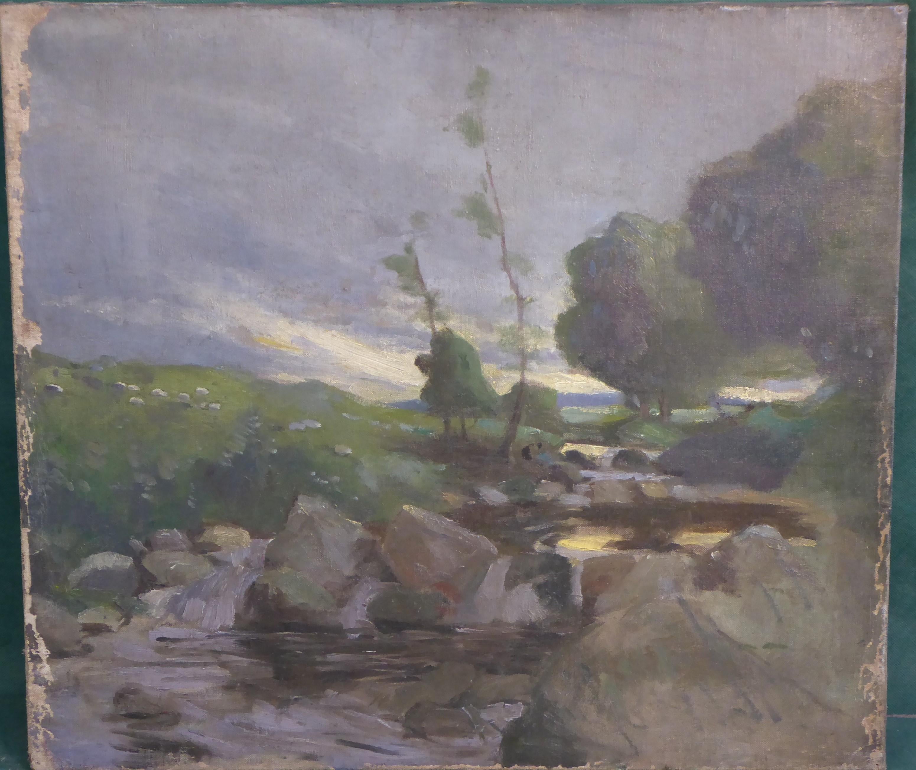19th Century Scottish landscape in oils For Sale