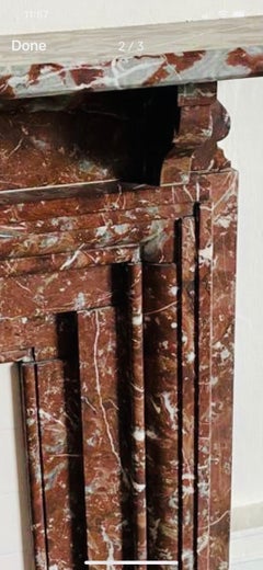 Scottish Late Victorian Languedoc Marble Bolection Marble Fireplace Surround