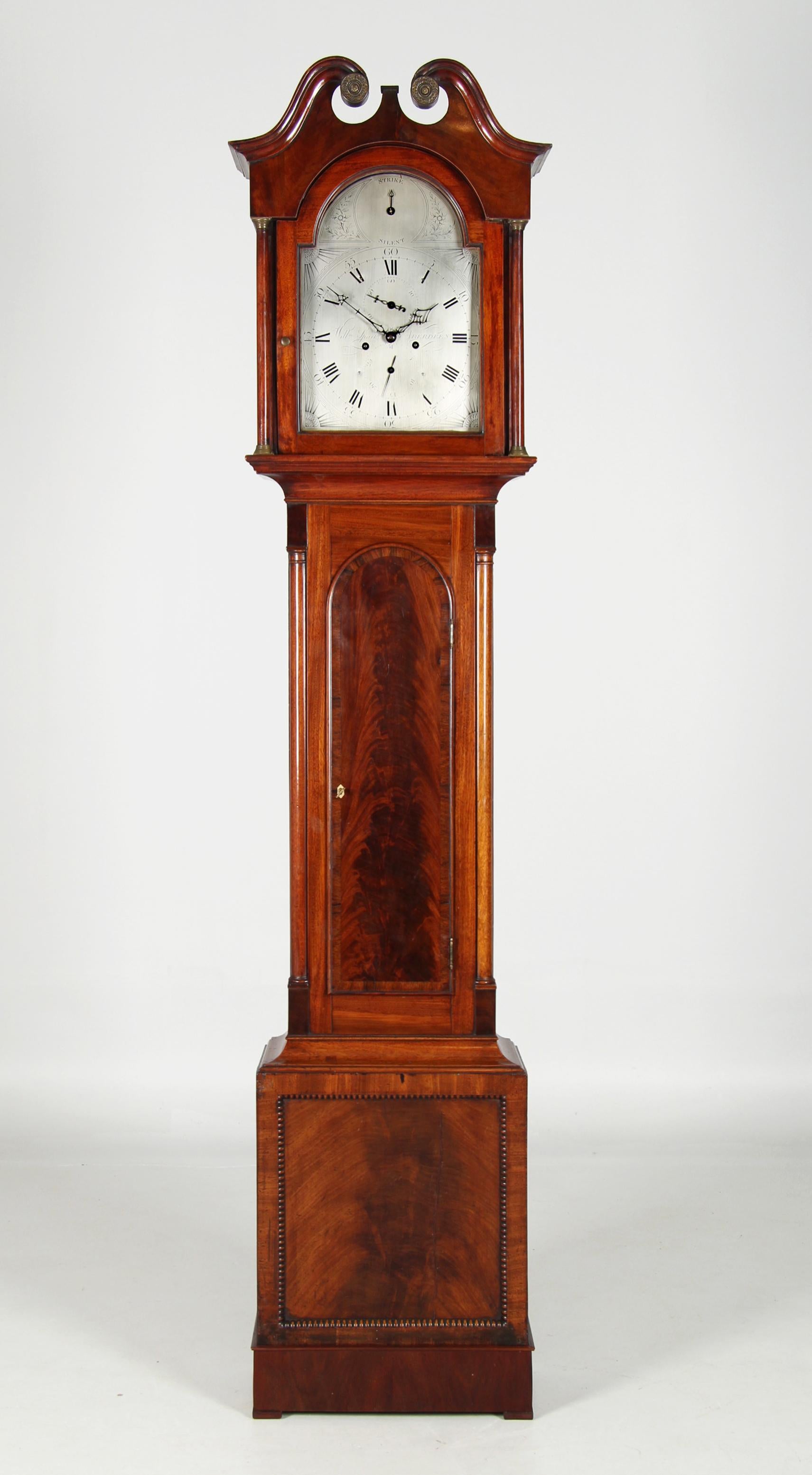 Scottish Longcase Clock made by William Spark, Aberdeen, circa 1820 For Sale 8