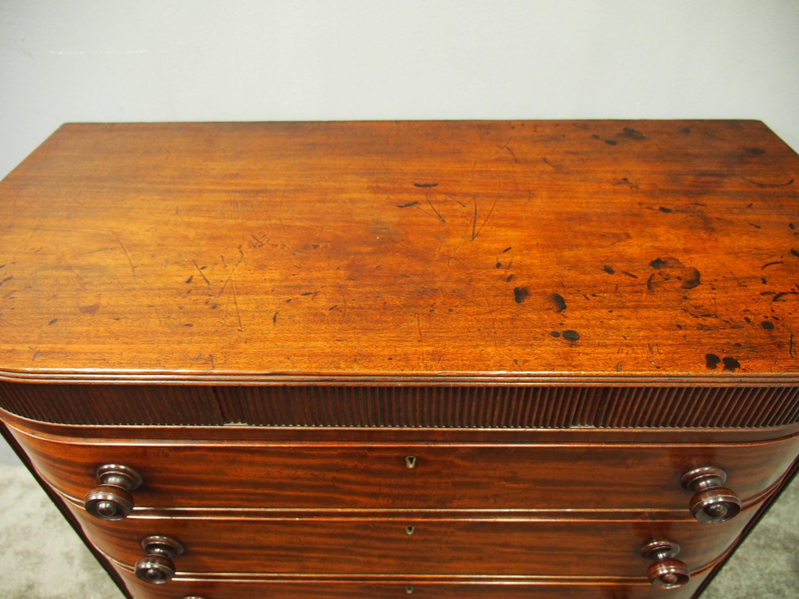 Scottish Mahogany Chest of Drawers by Gordon and Watson, Ayr For Sale 8