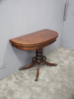 Scottish Mahogany D Shaped Card Table