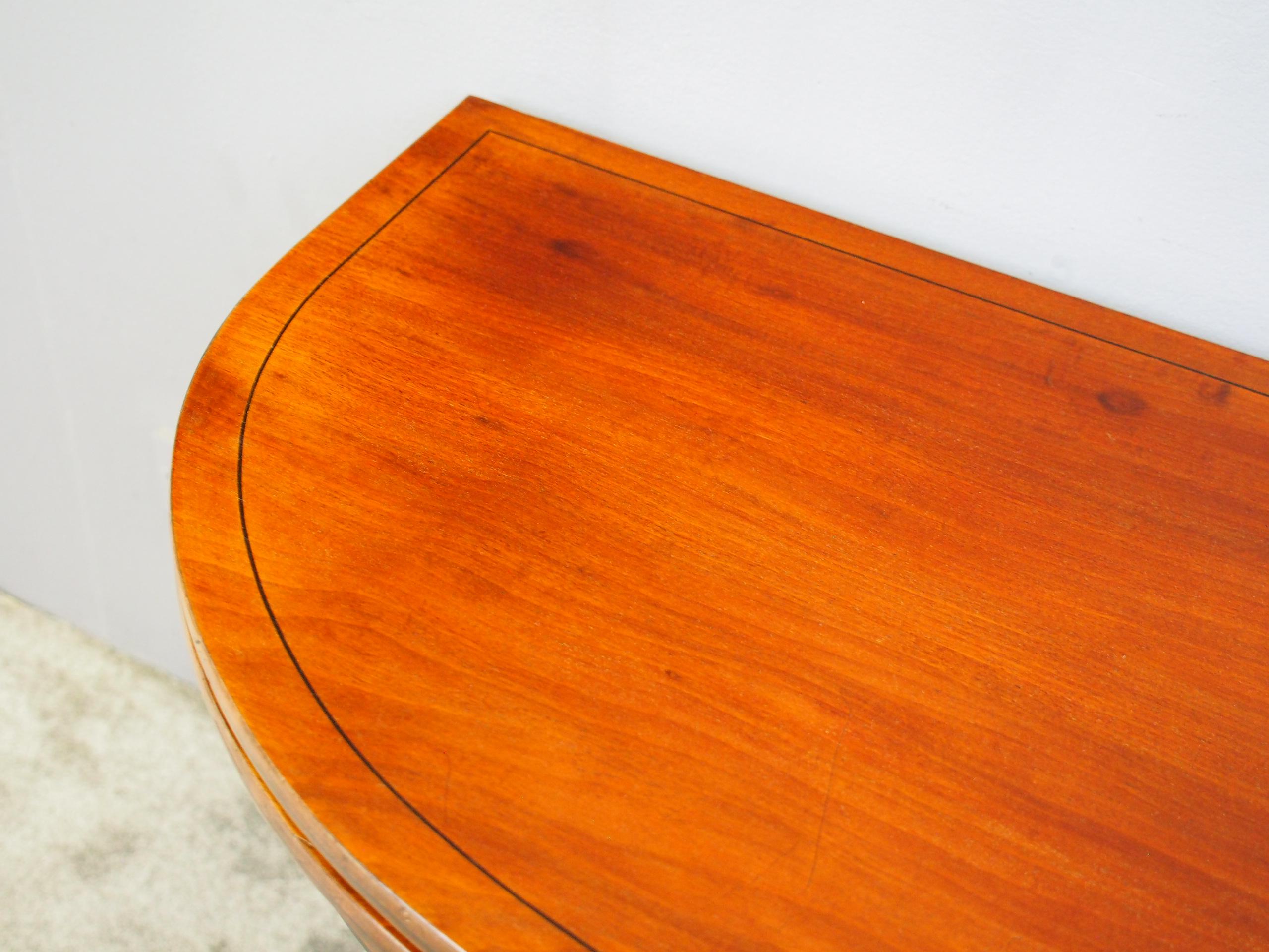 19th Century Scottish Mahogany D Shaped Card Table For Sale