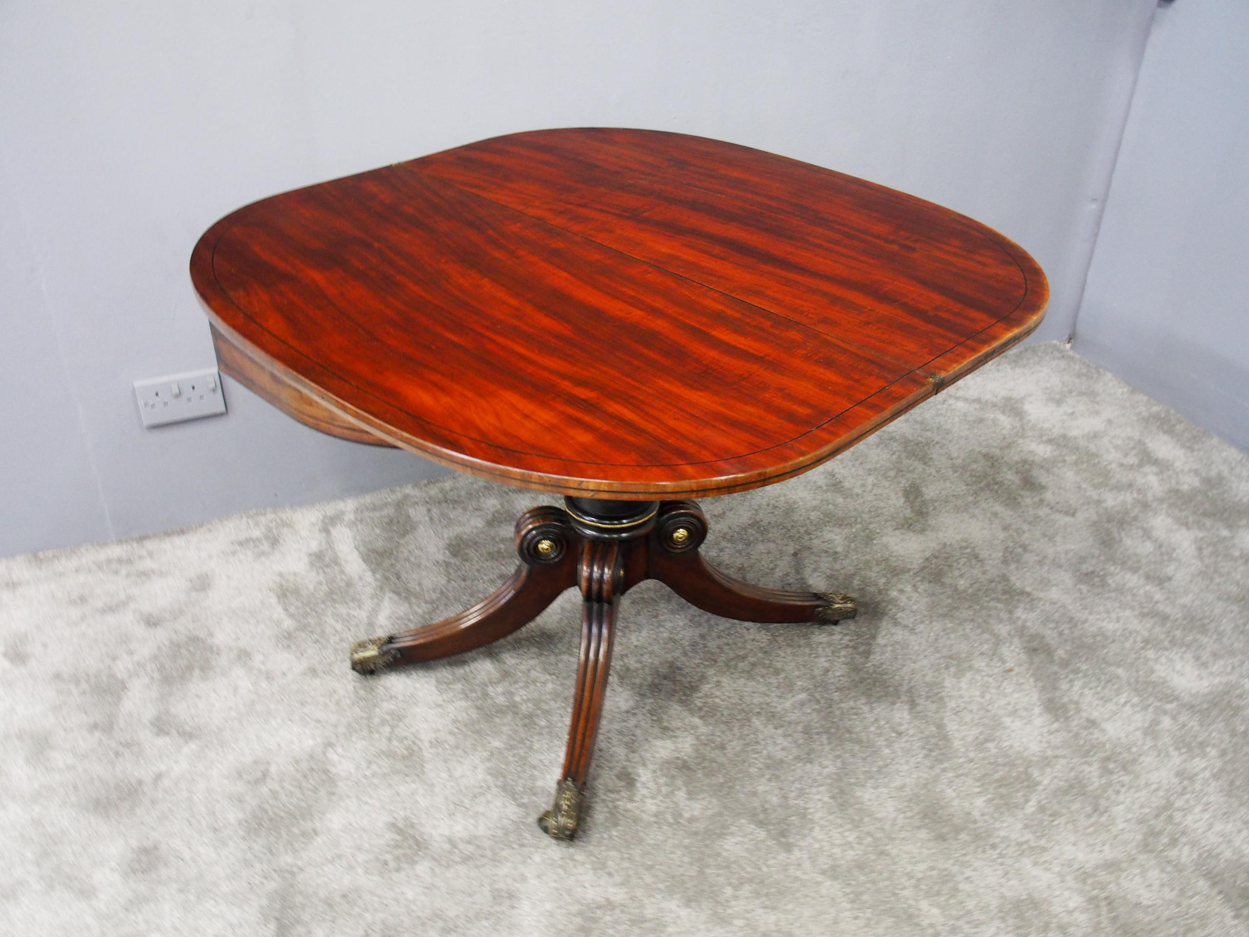 Scottish Mahogany D Shaped Card Table For Sale 3