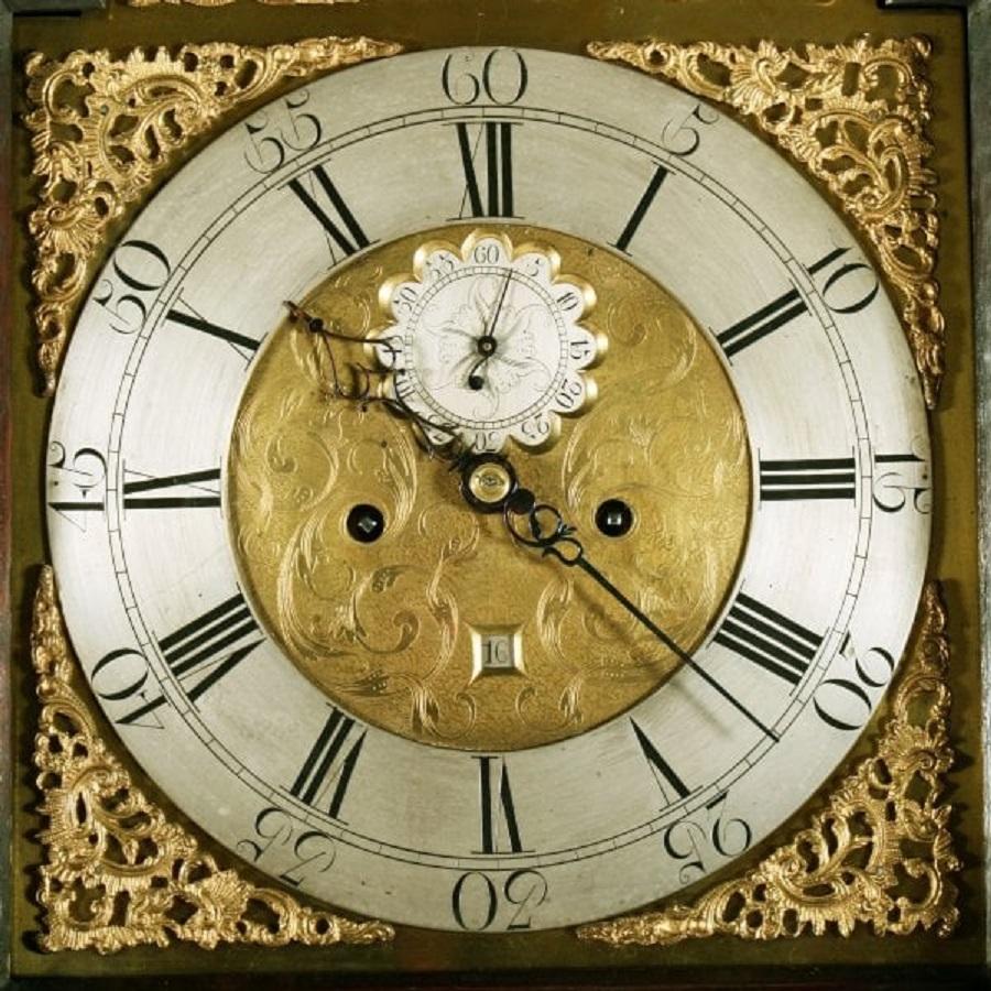 European Scottish Mahogany Grandfather Clock, 18th Century For Sale