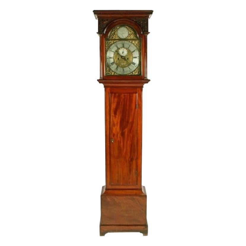 Scottish Mahogany Grandfather Clock, 18th Century For Sale