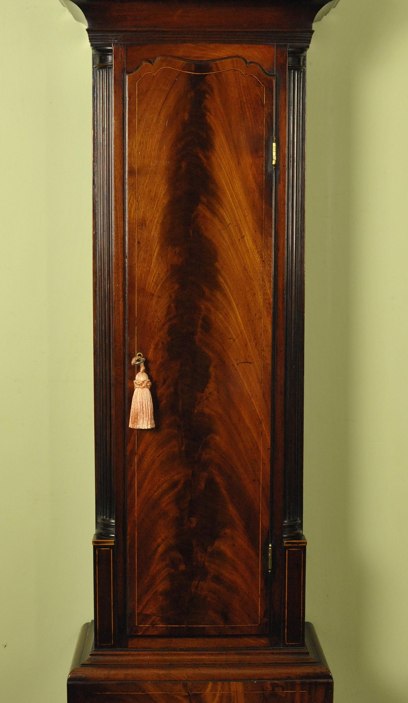 Late 18th Century Scottish Mahogany Longcase Grandfather Clock, Dalgliesh Edinburgh For Sale