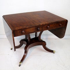 Scottish Mahogany & Rosewood Crossbanded Sofa Table