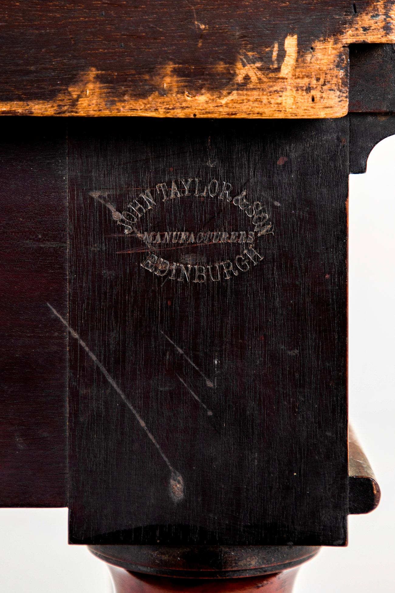 Scottish Mahogany Serving Table by John Taylor & Son Edinburgh For Sale 4