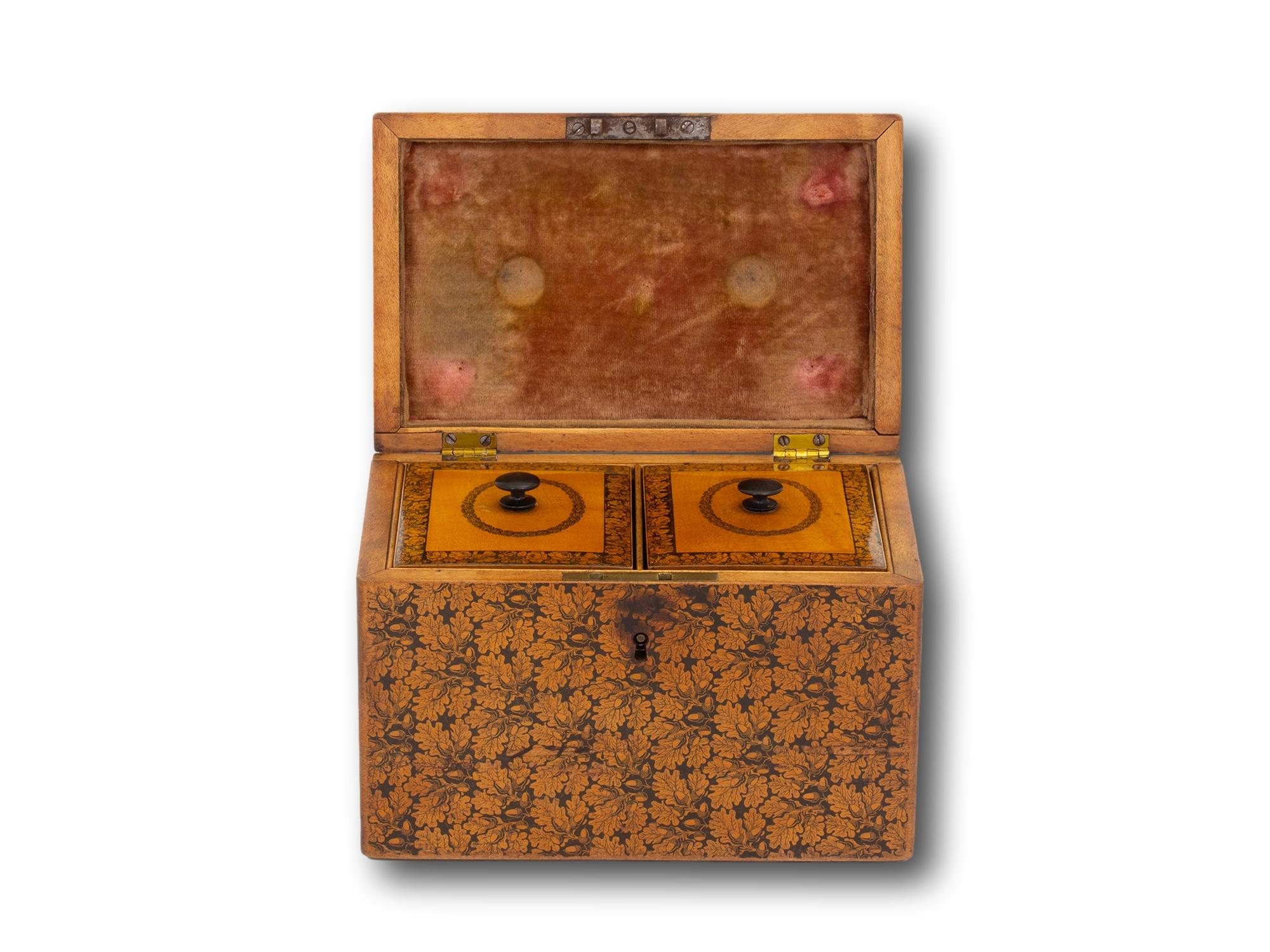 Scottish Mauchline Ware Tea Caddy Attributed to Smiths For Sale 6